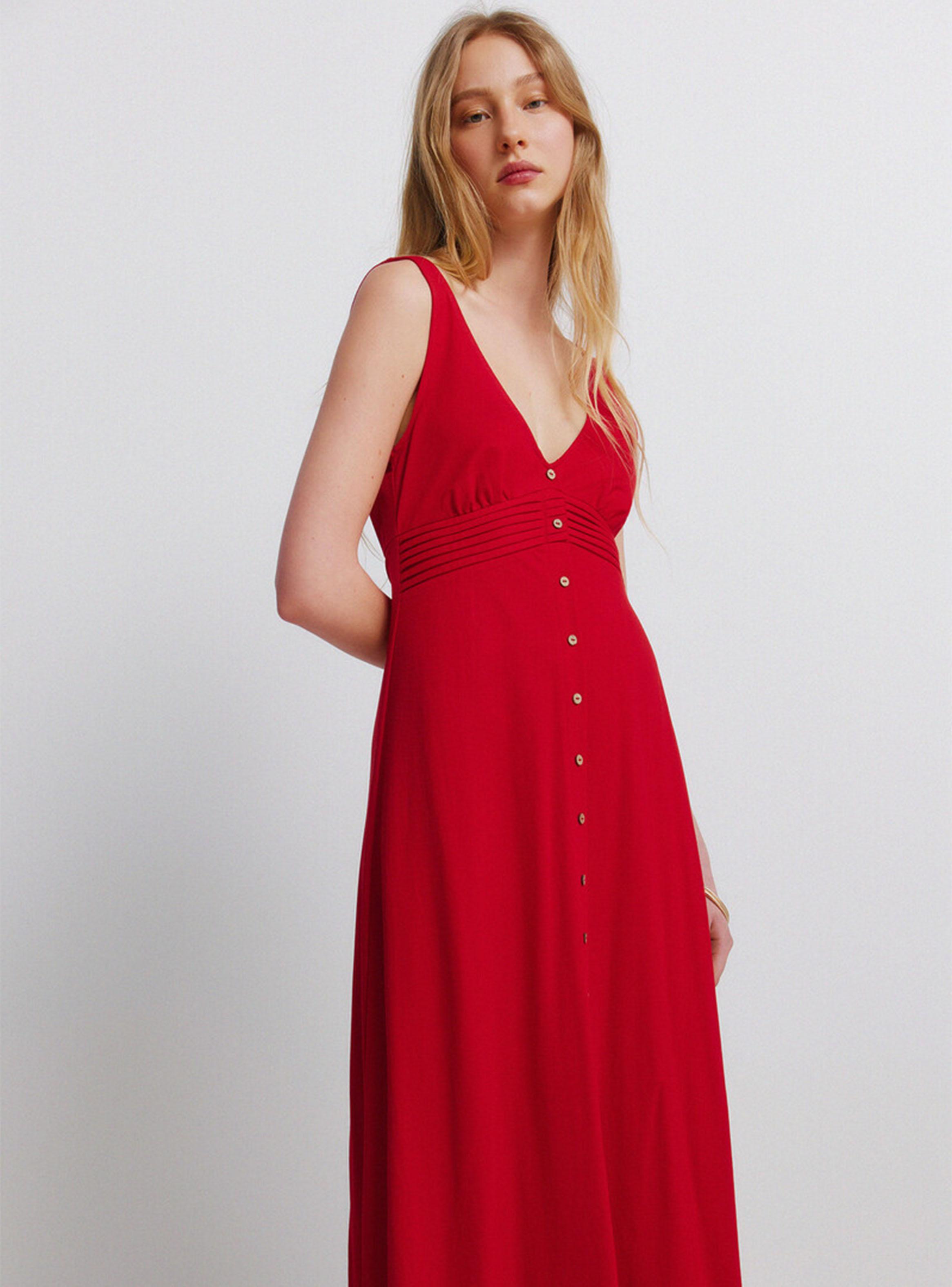 Vestido Midi de Tirantes Romántico-2