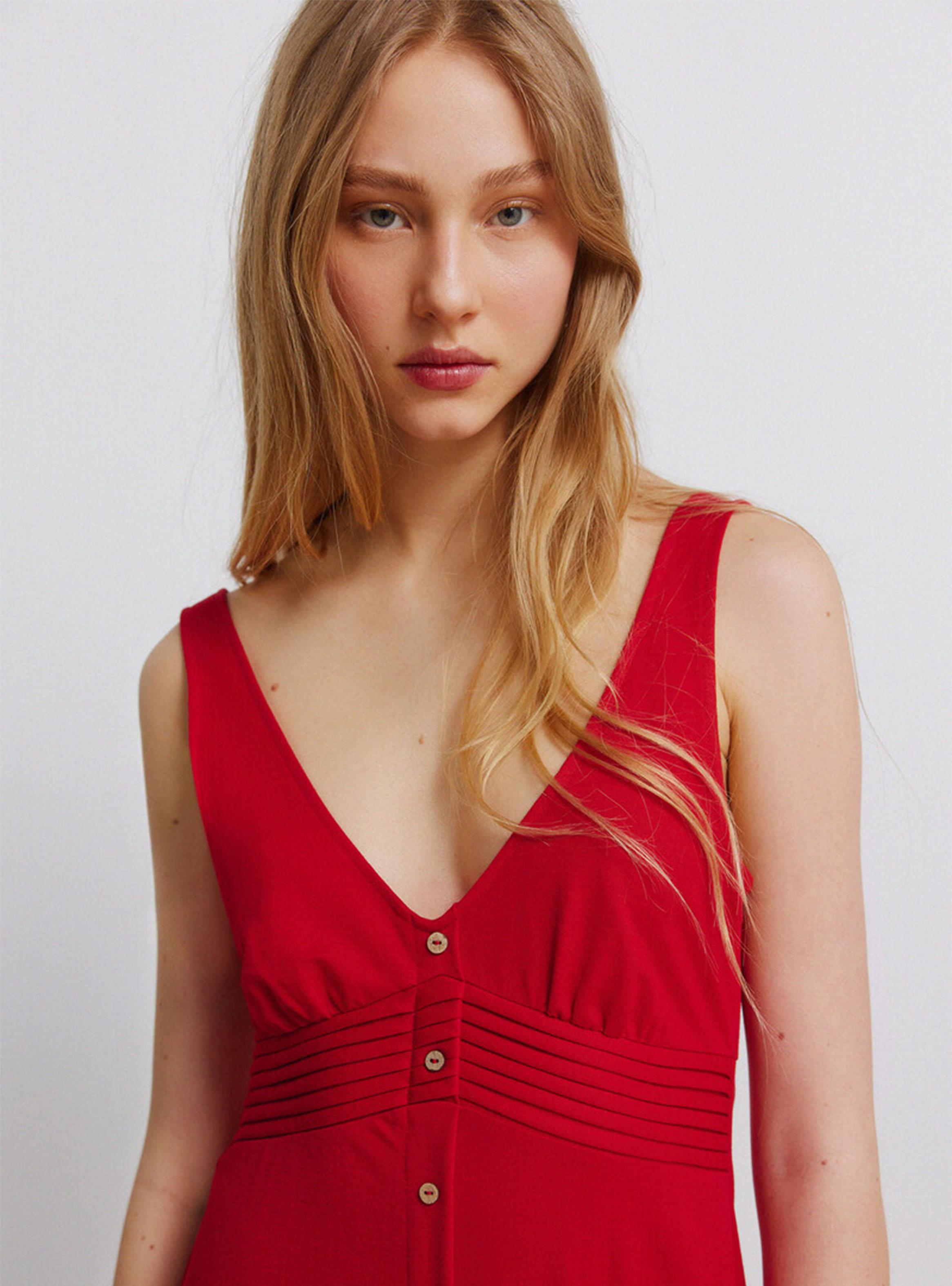 Vestido Midi de Tirantes Romántico-3
