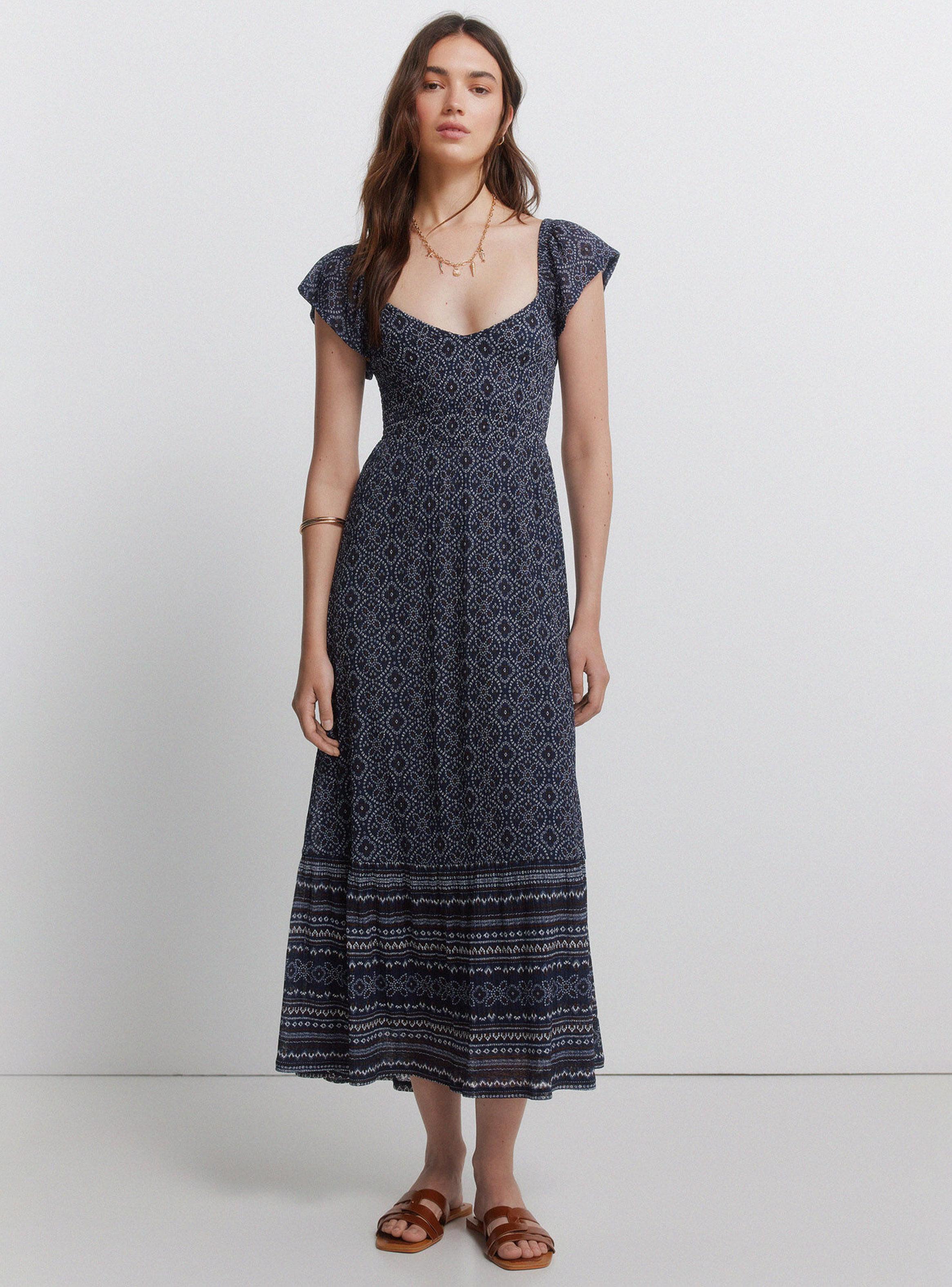 Vestido Estampado Volantes-0