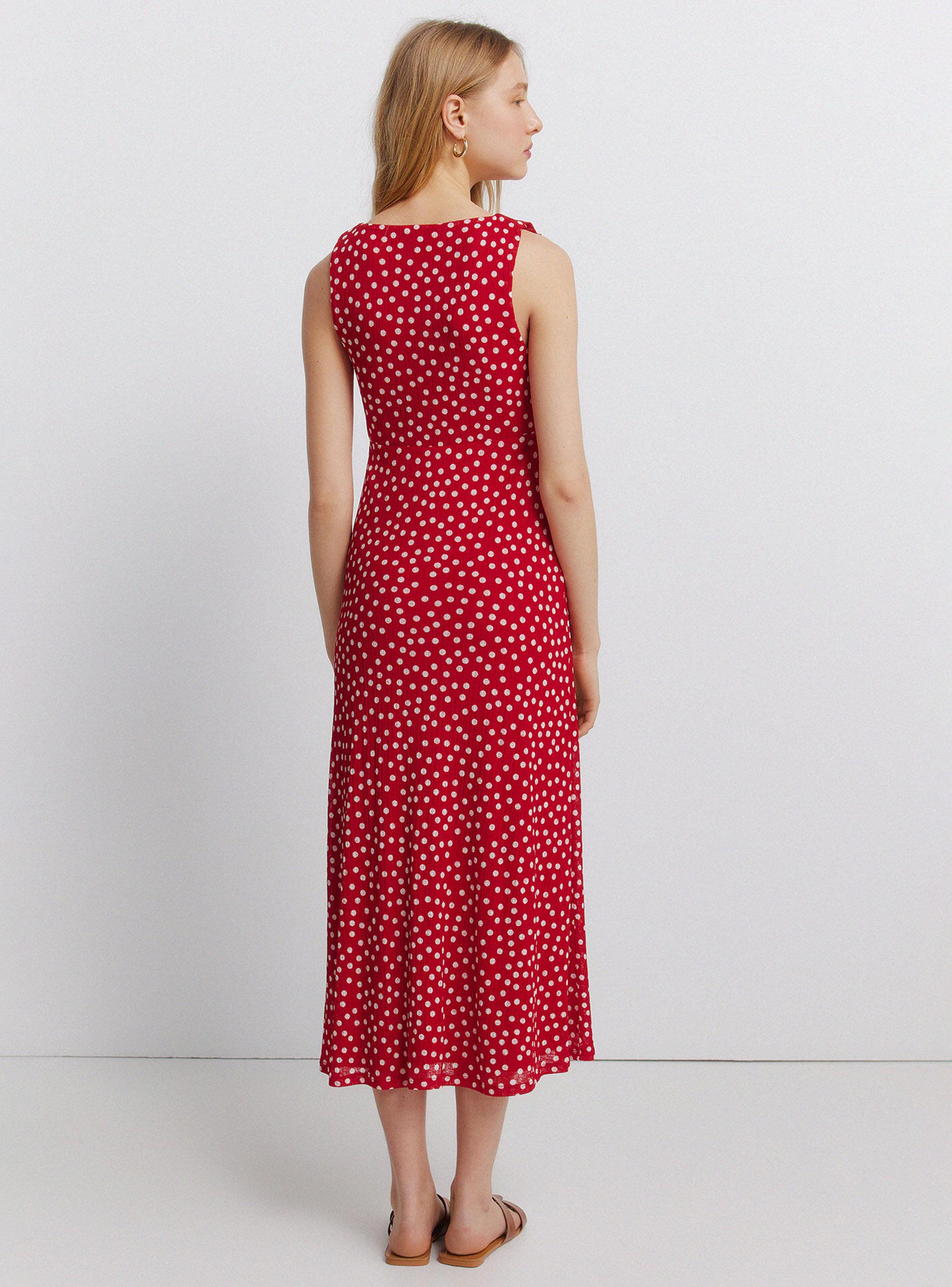 Vestido Volantes Escote Lazo-1