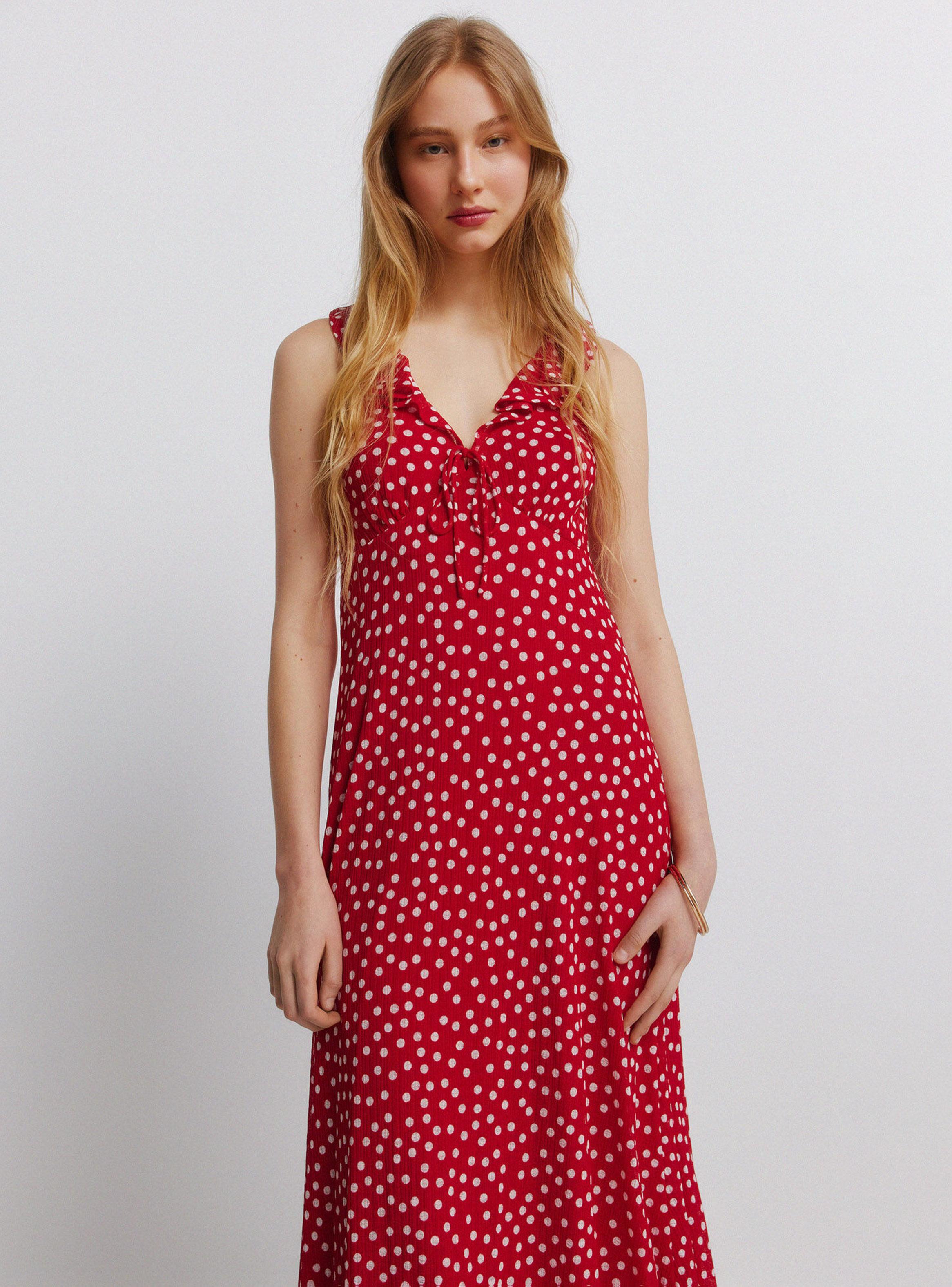 Vestido Volantes Escote Lazo-2