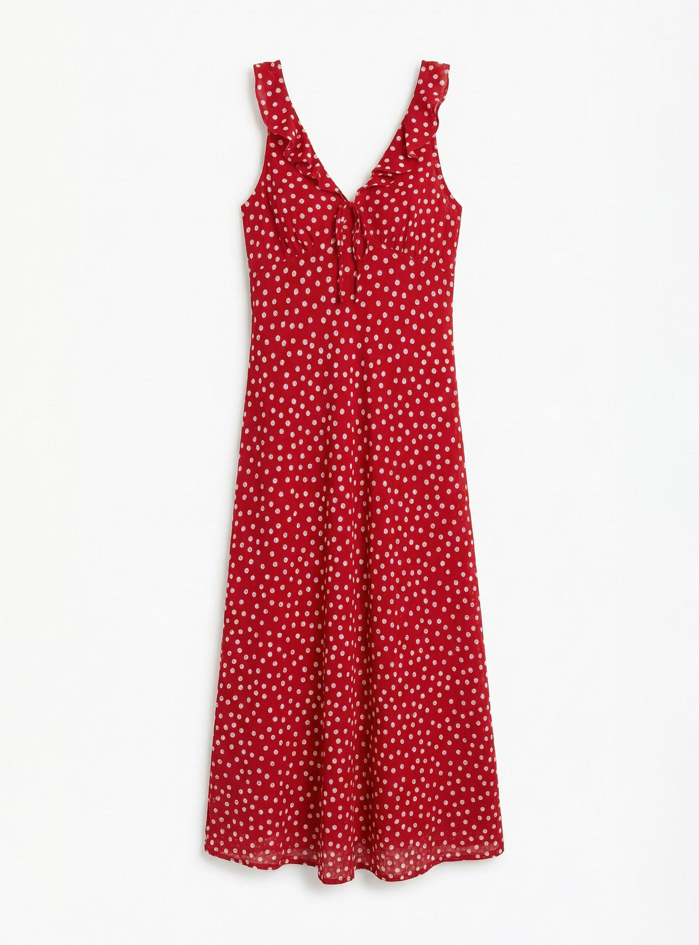 Vestido Volantes Escote Lazo-4