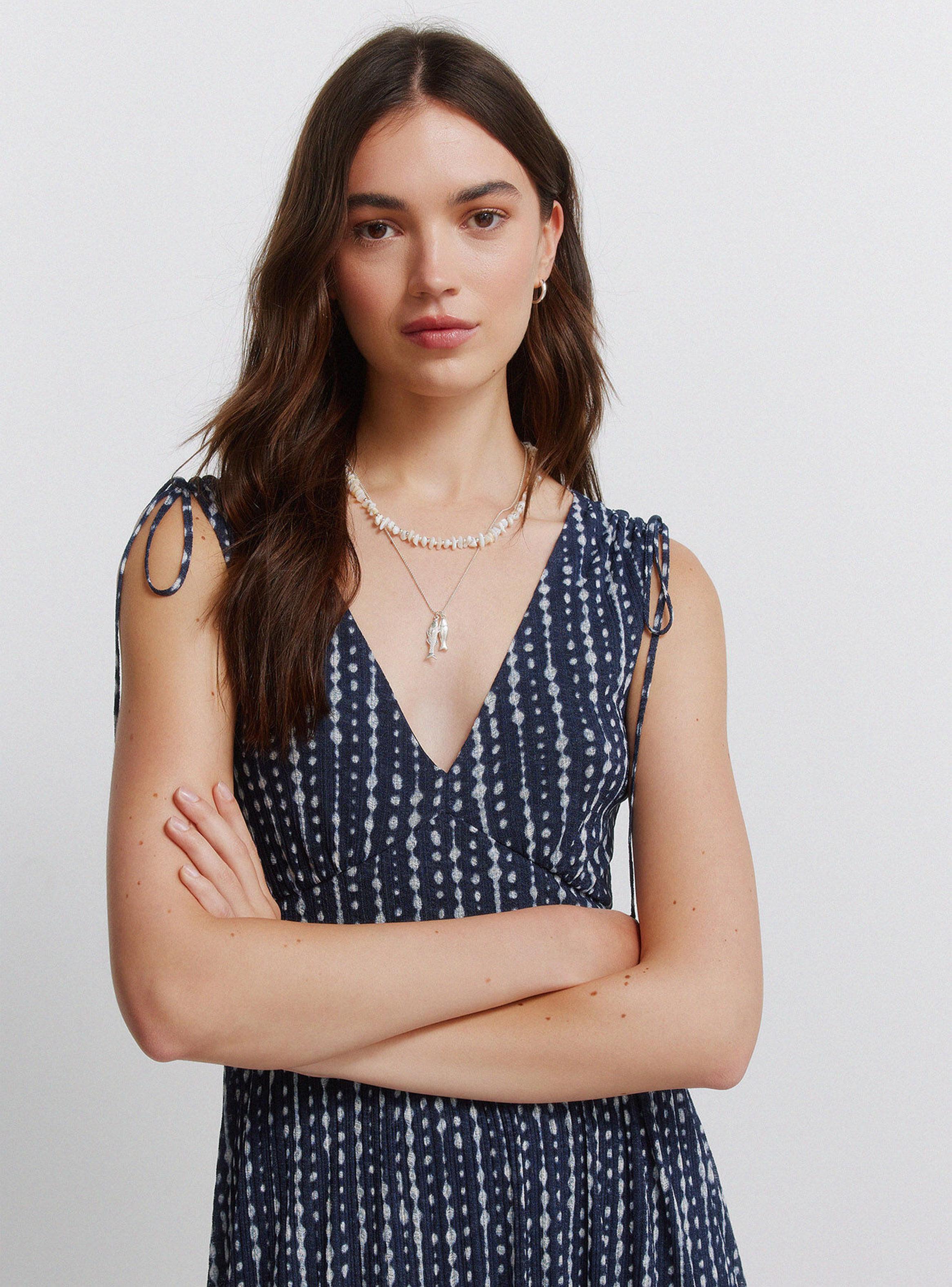 Vestido Tirantes Frunces Hombros-3