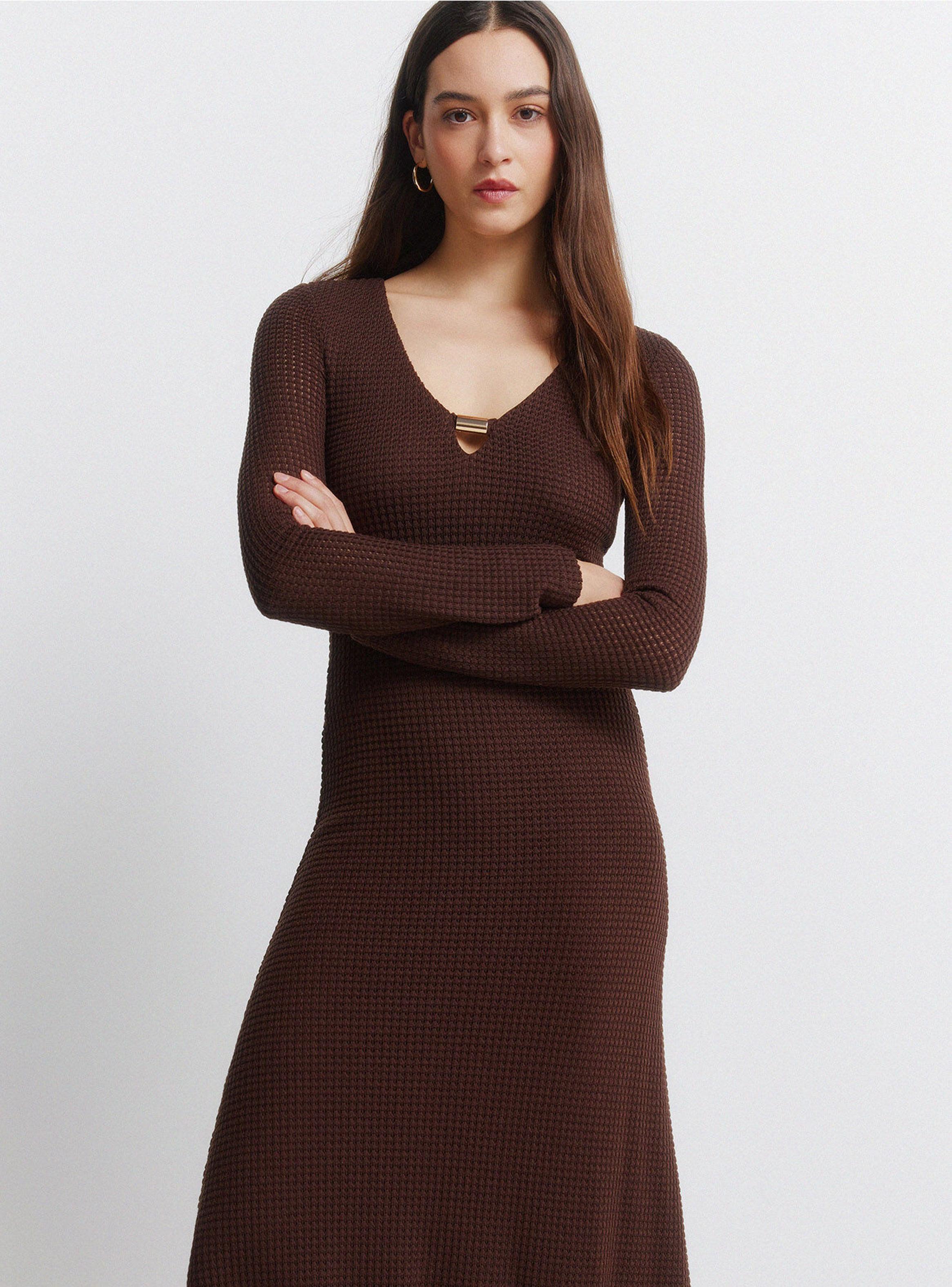 Vestido Midi Escote Abalorio-2