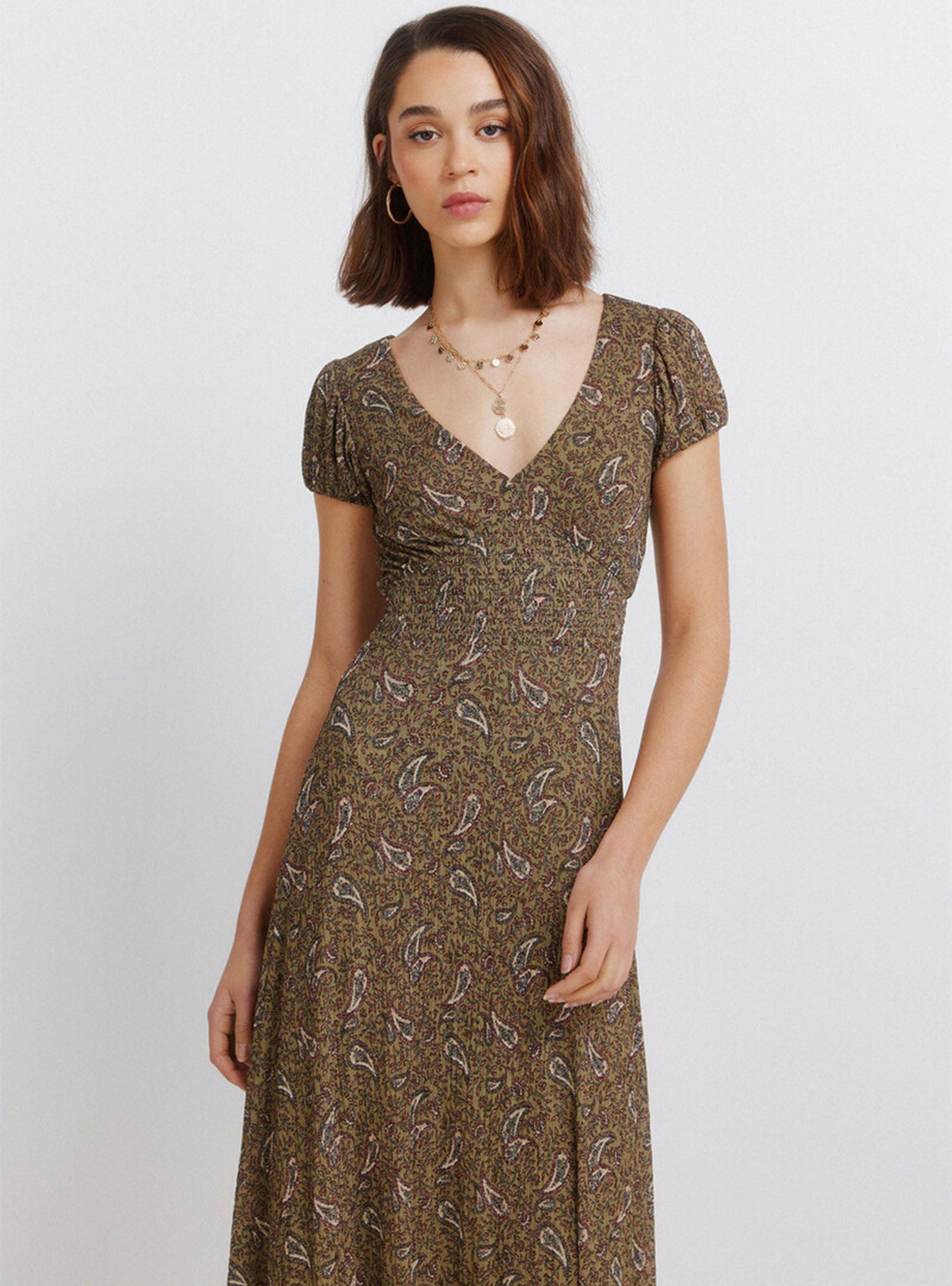 Vestido Midi Estampado Cenefa-3