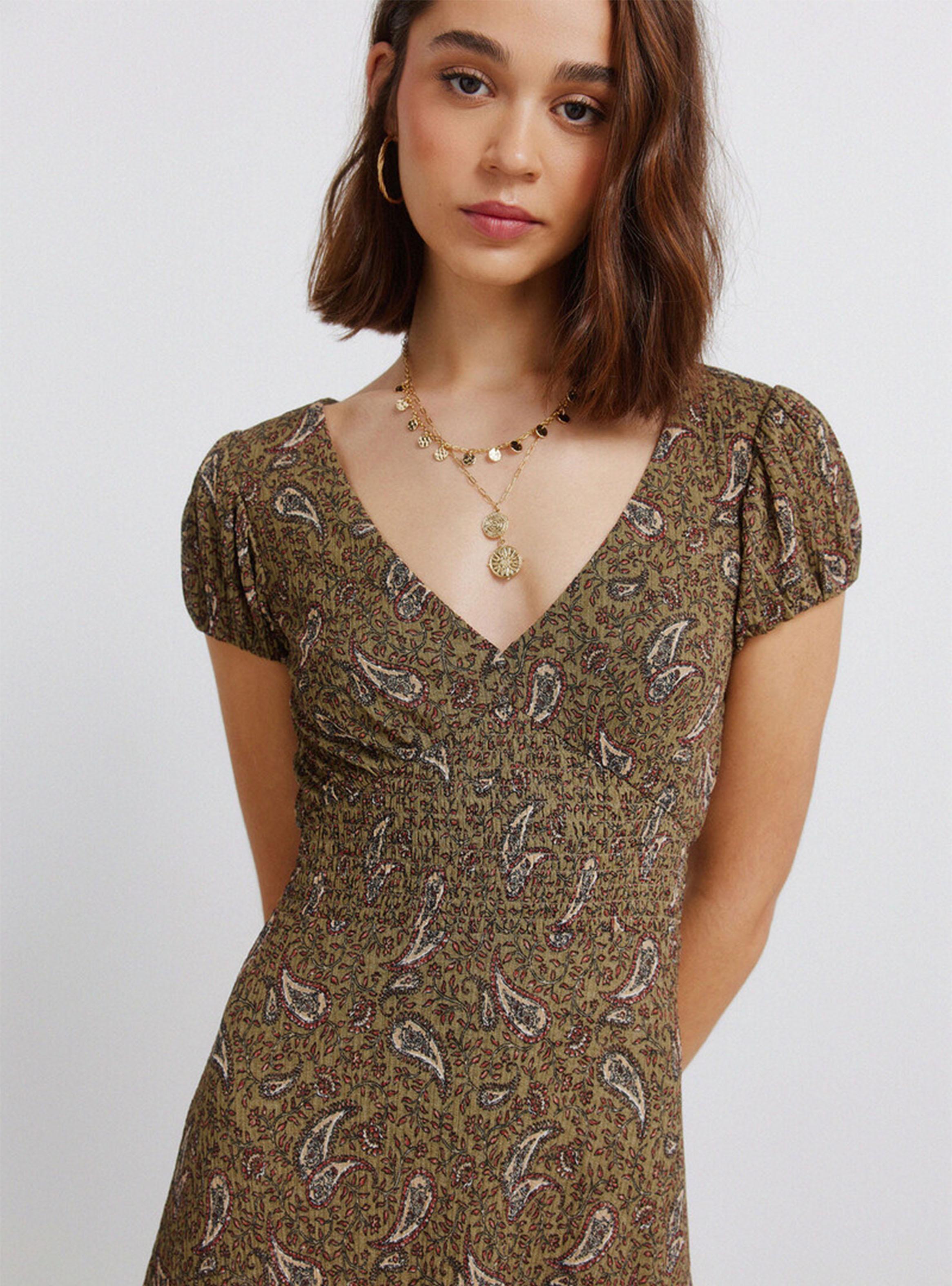 Vestido Midi Estampado Cenefa-4