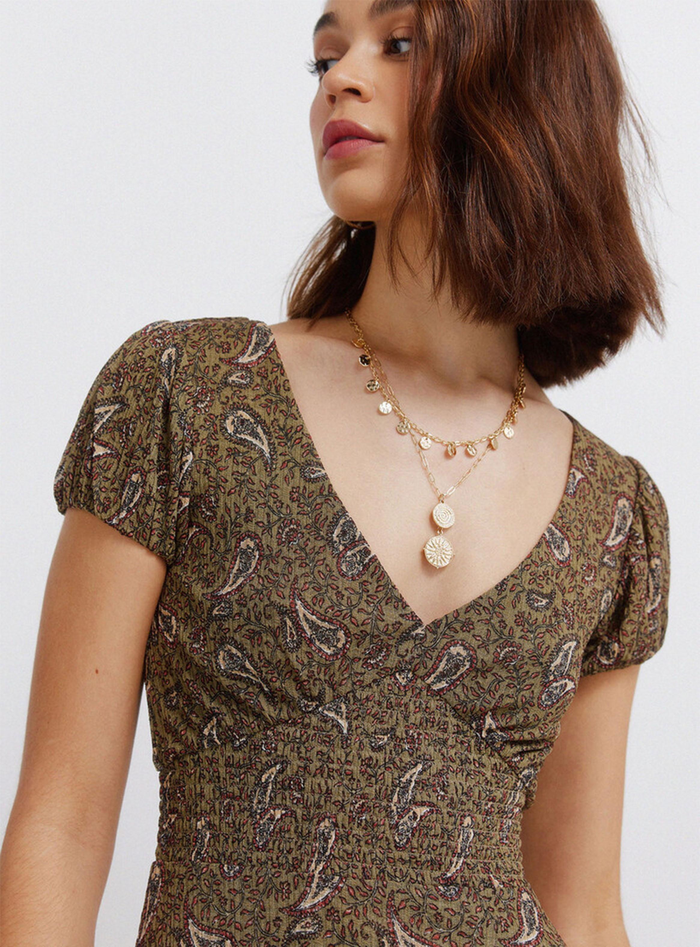 Vestido Midi Estampado Cenefa-2