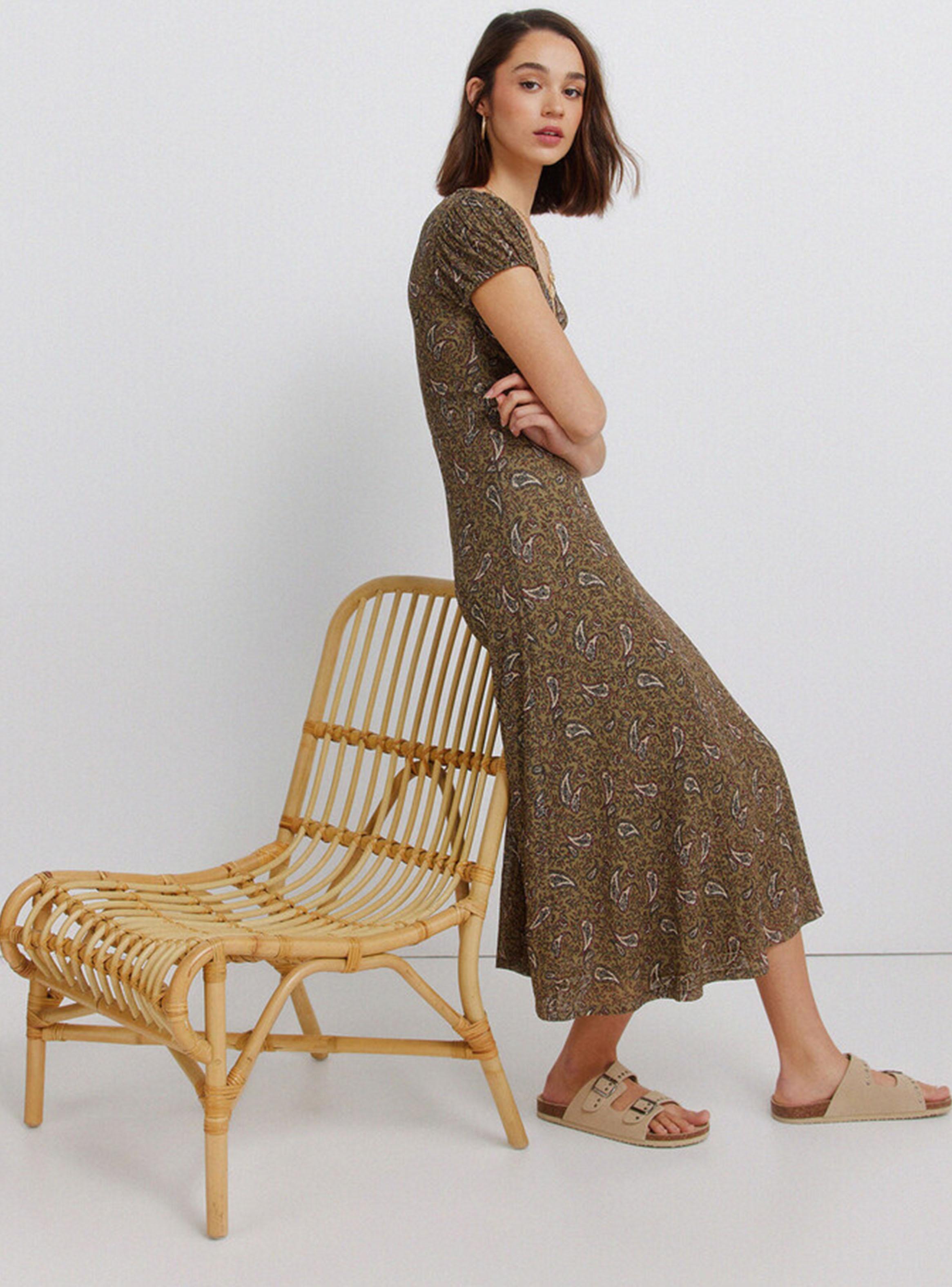 Vestido Midi Estampado Cenefa-5