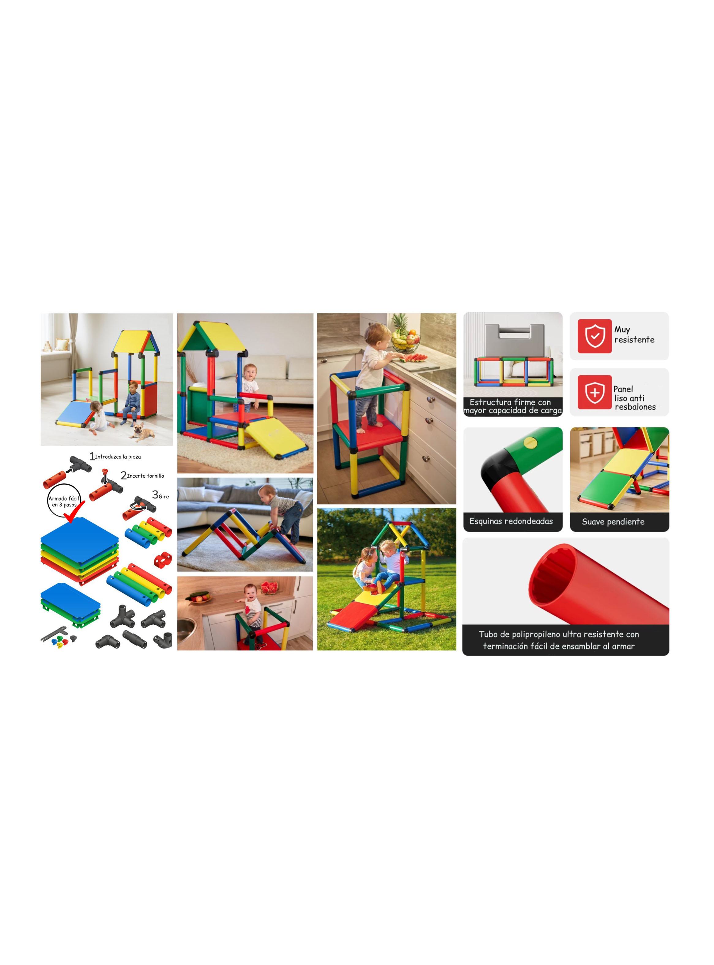 Centro de Juego Gimnasio Montessori 5 en 1 Multicolor-5
