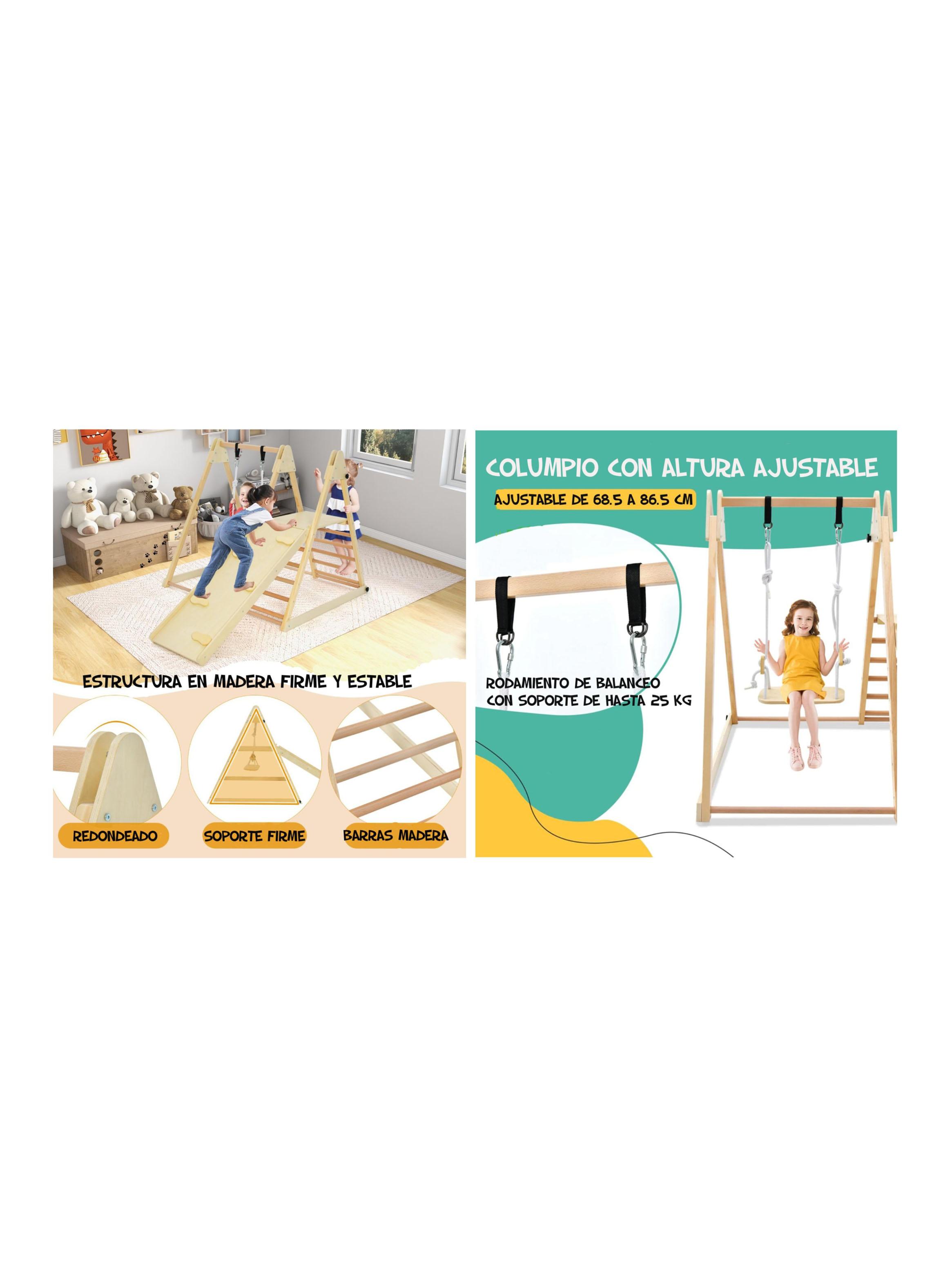 Centro de Juego Escalada Plegable Montessori 4 en 1-3