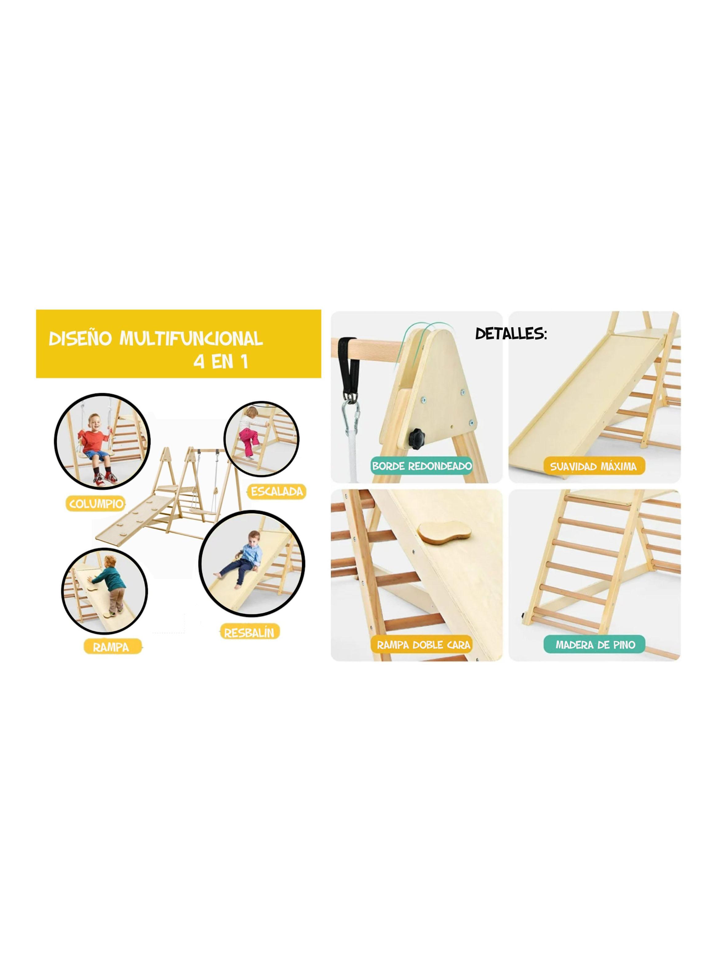 Centro de Juego Escalada Plegable Montessori 4 en 1-2