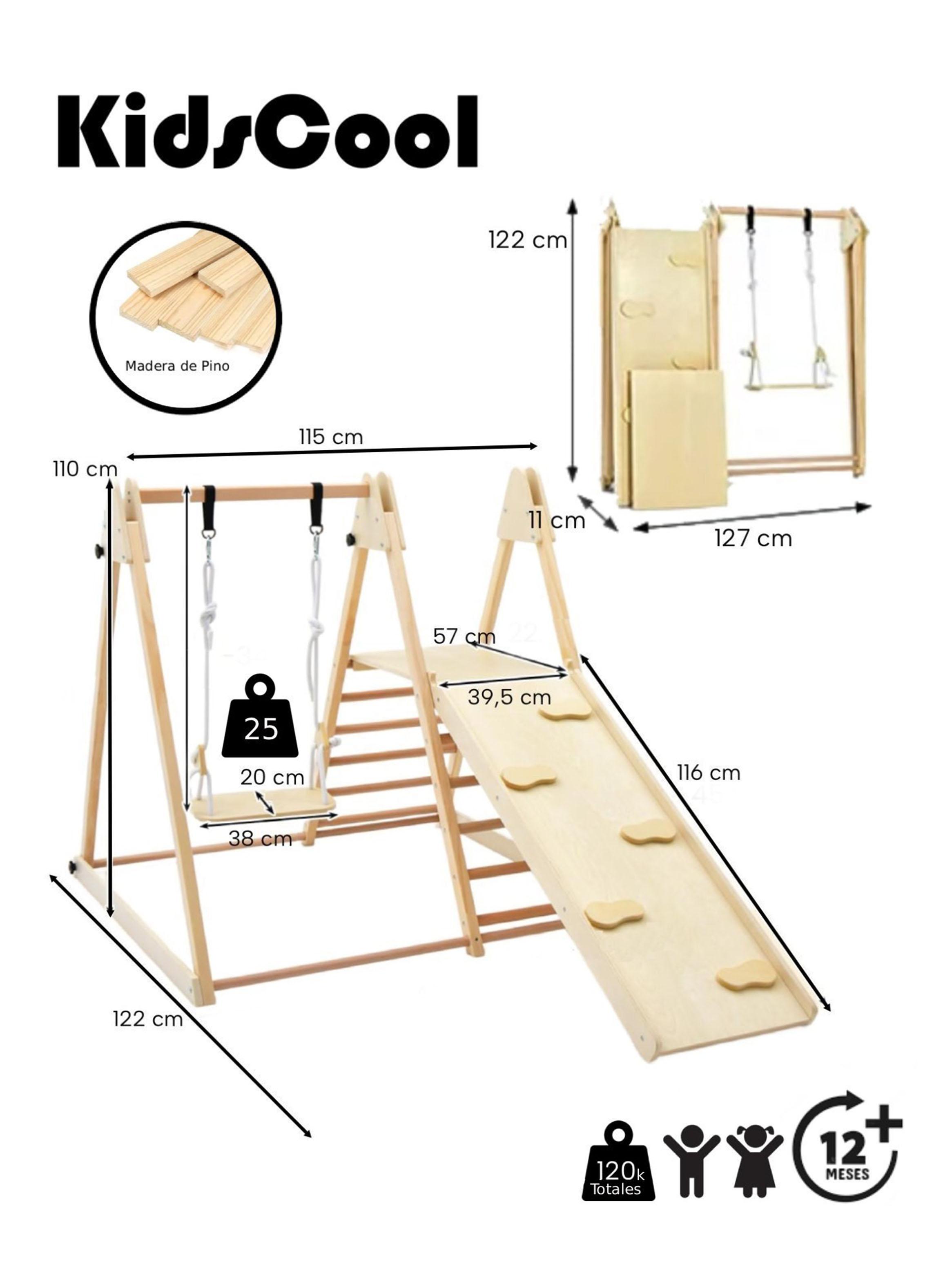 Centro de Juego Escalada Plegable Montessori 4 en 1-1