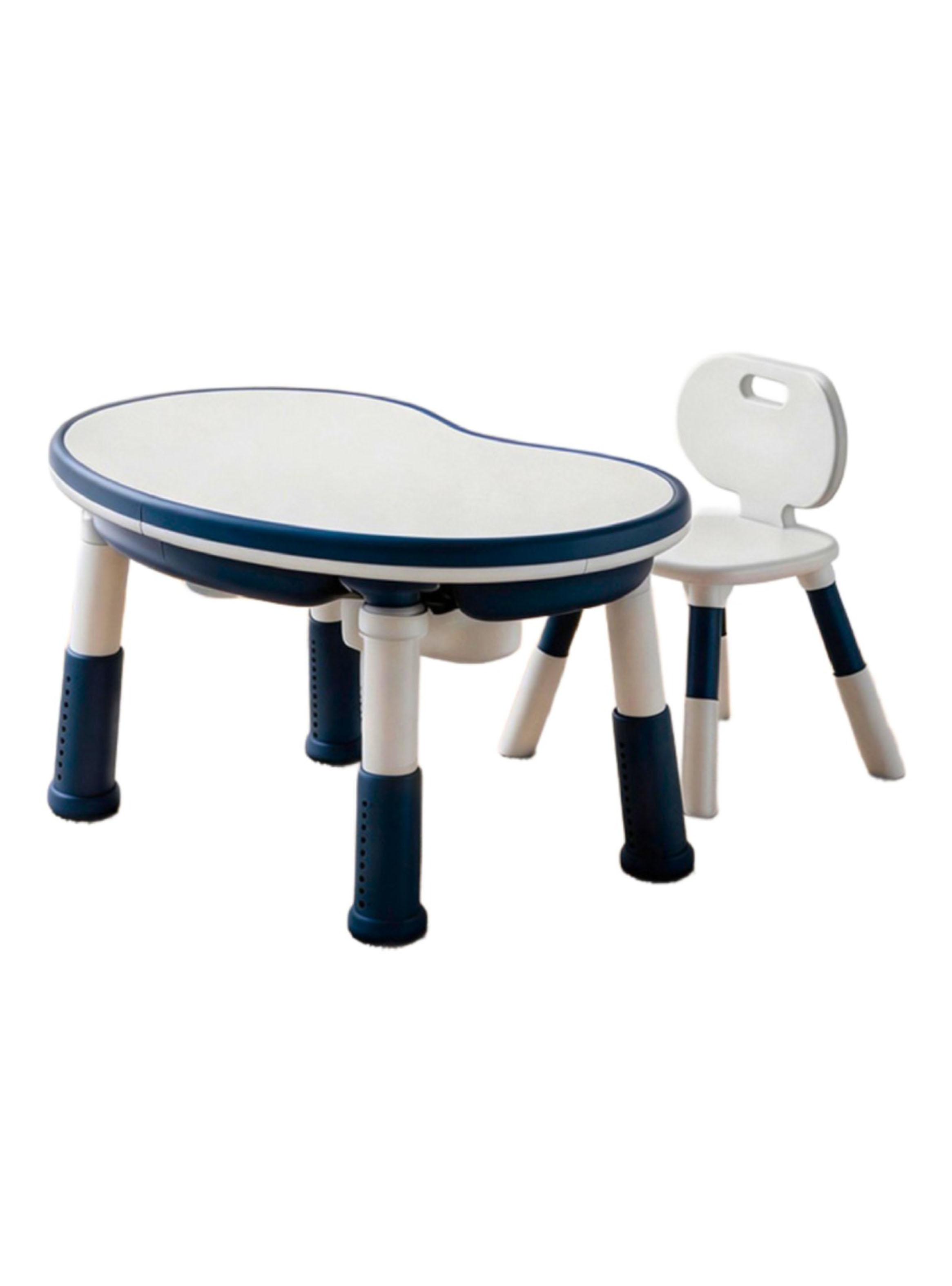 Mesa Escritorio Infantil con Silla y Altura Regulable Azul-0