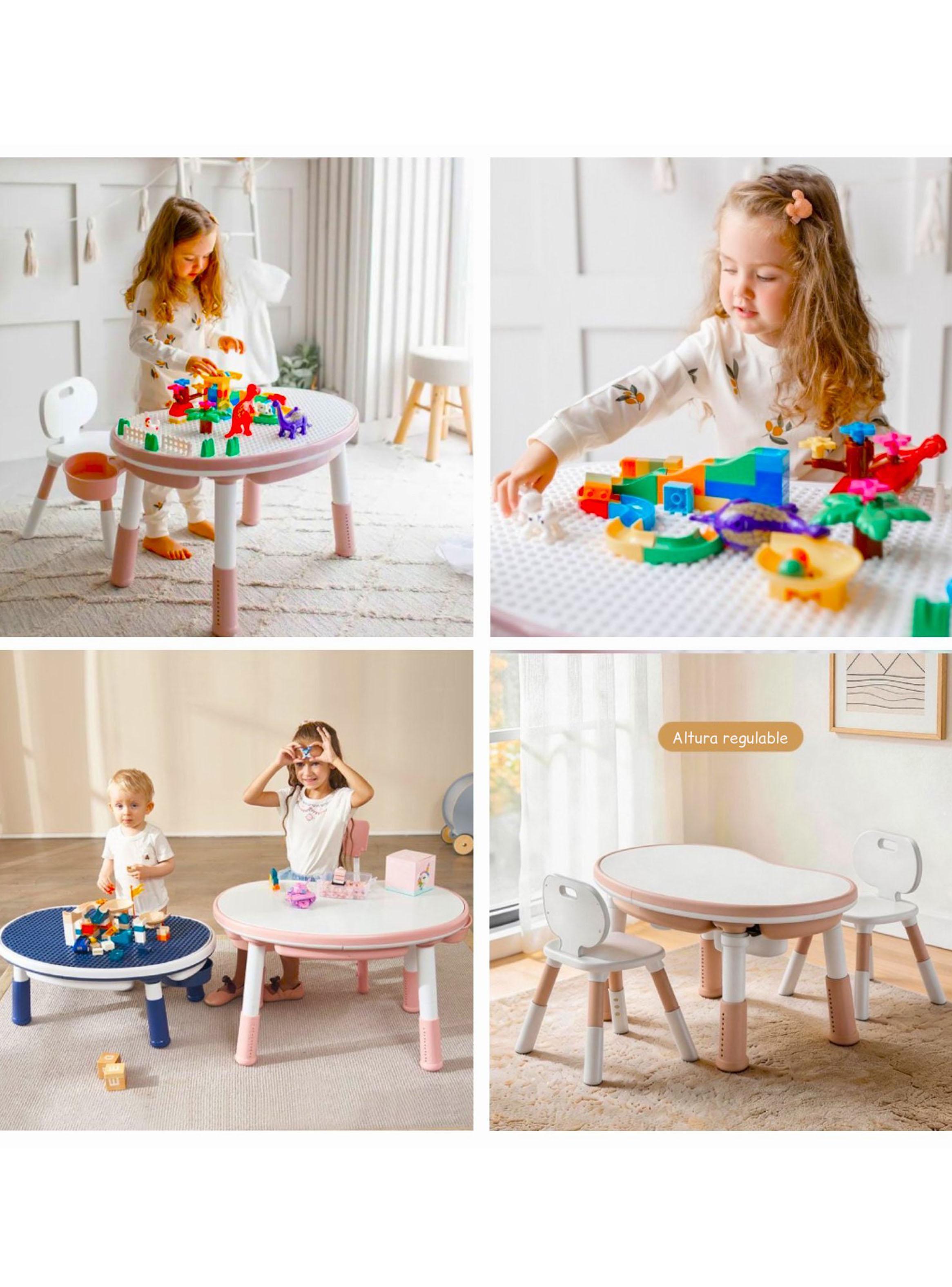 Mesa Escritorio Infantil con Silla y Altura Regulable Rosado-5