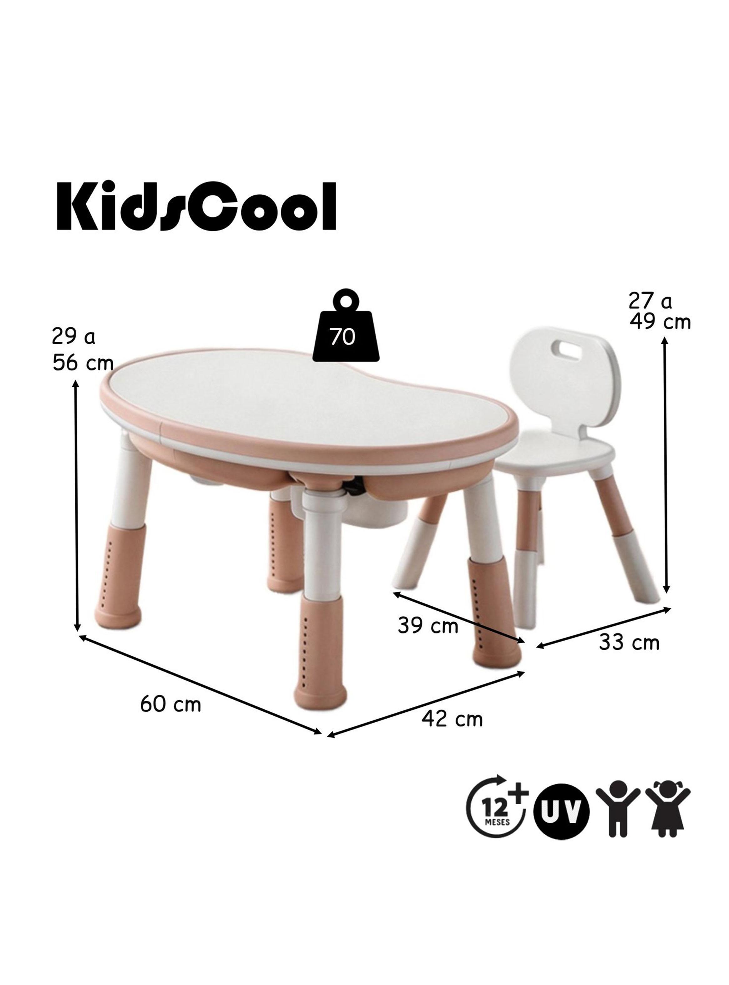 Mesa Escritorio Infantil con Silla y Altura Regulable Rosado-1