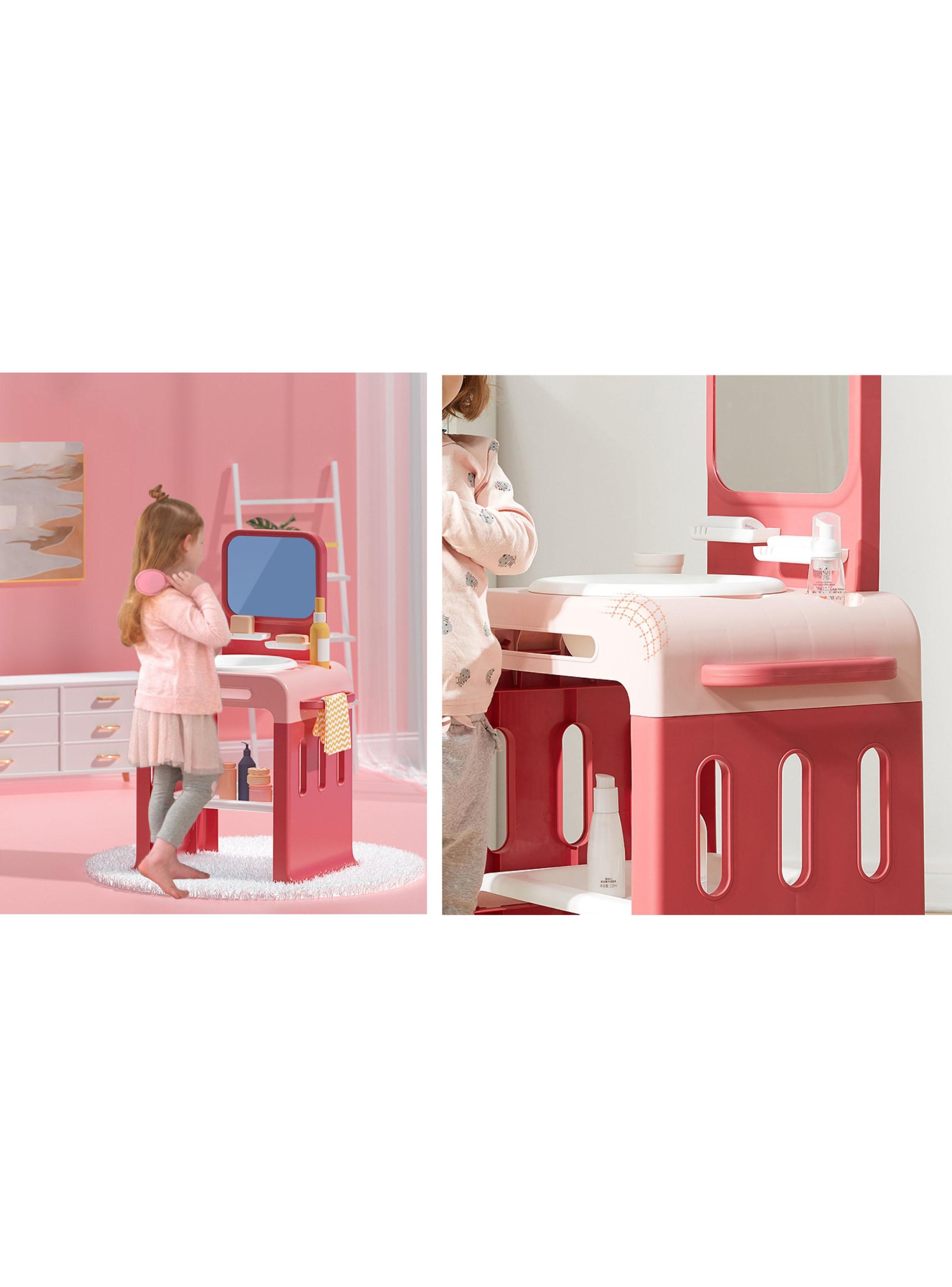 Lavamanos Infantil Montessori Estación de Aseo Rosado-4