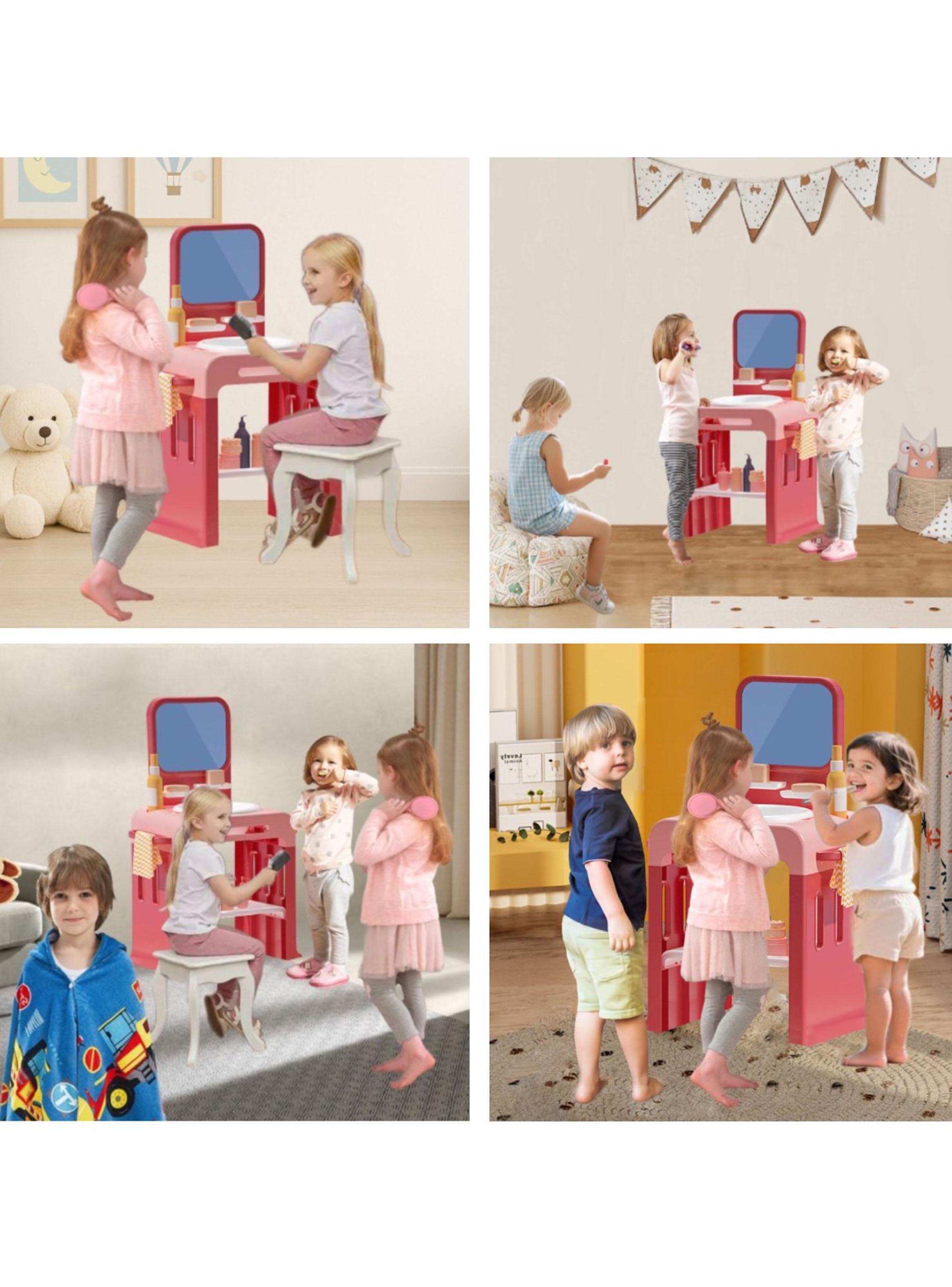 Lavamanos Infantil Montessori Estación de Aseo Rosado-2