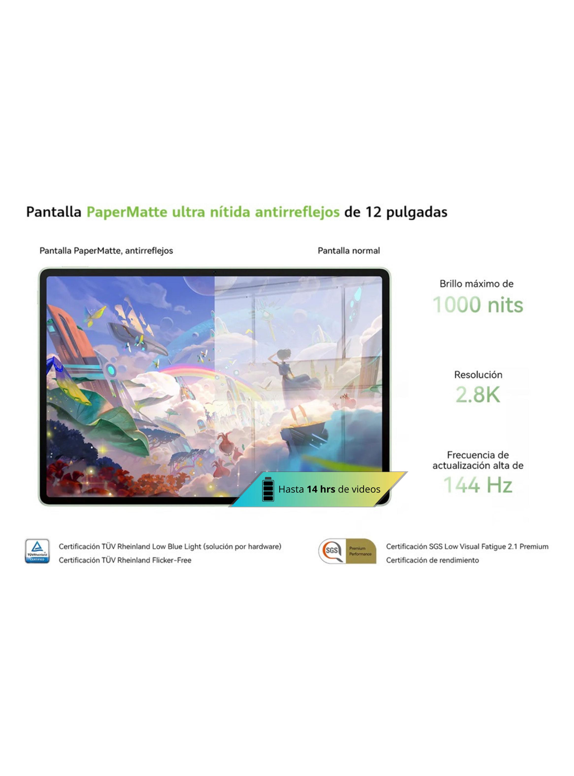 Tablet Matepad 12X 12GB RAM 256GB UFS 12'' 144Hz Verde + Teclado + Lápiz + Office WPS-4