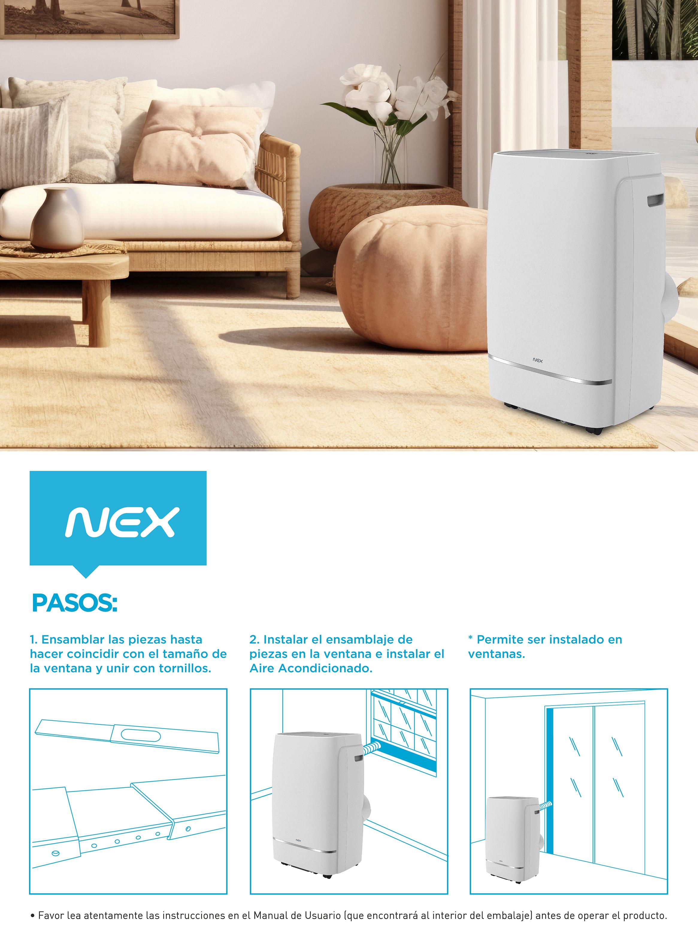 Aire Acondicionado Portátil 12.000 BTU Frío-Calor ACP12188-FC Blanco-5