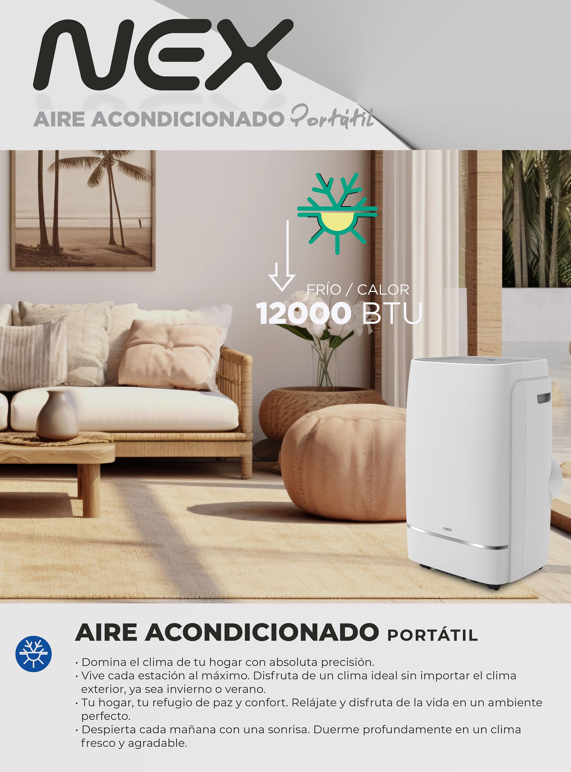Aire Acondicionado Portátil 12.000 BTU Frío-Calor ACP12188-FC Blanco-3