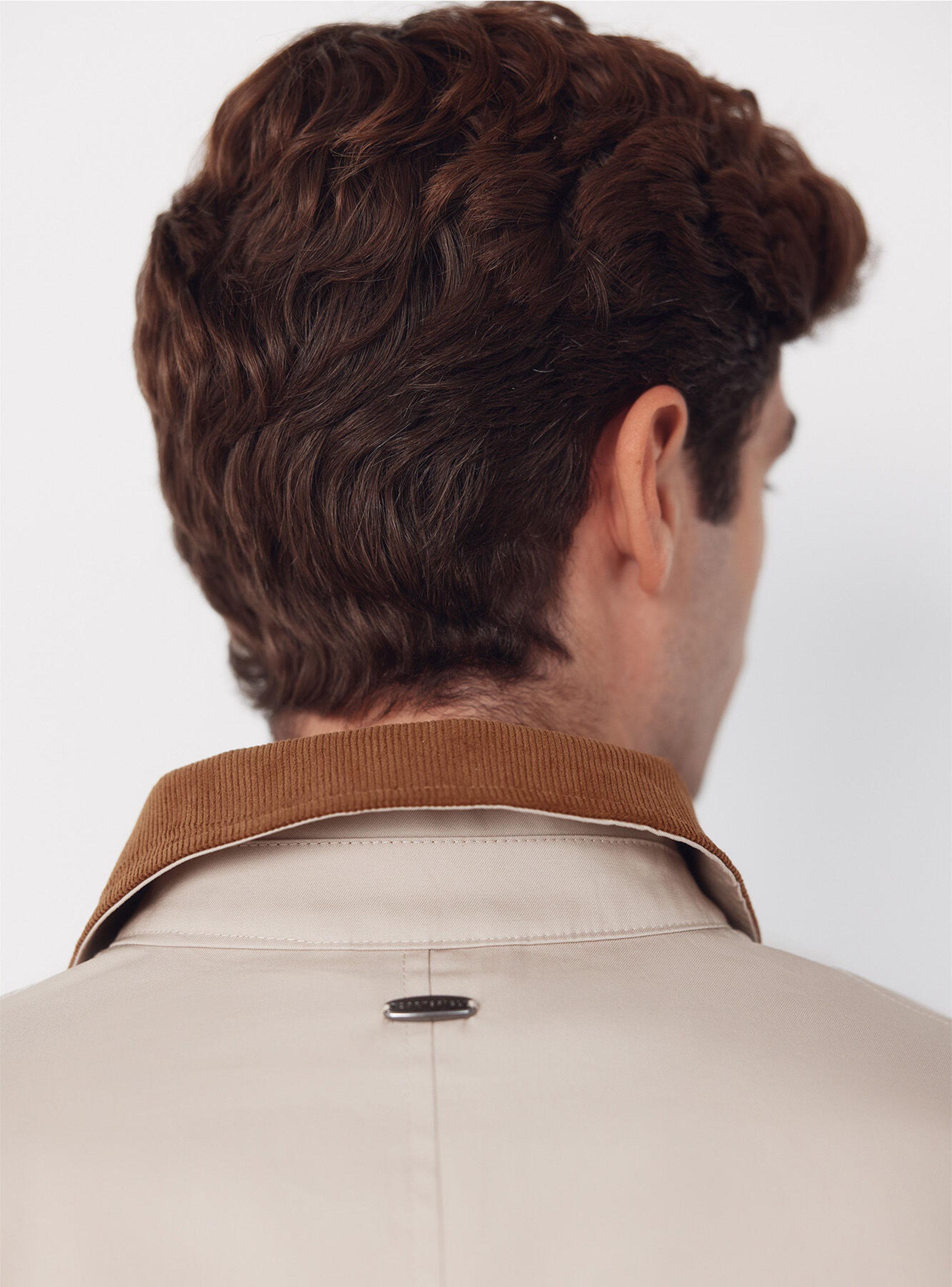 Chaqueta con Cuello Combinado-2