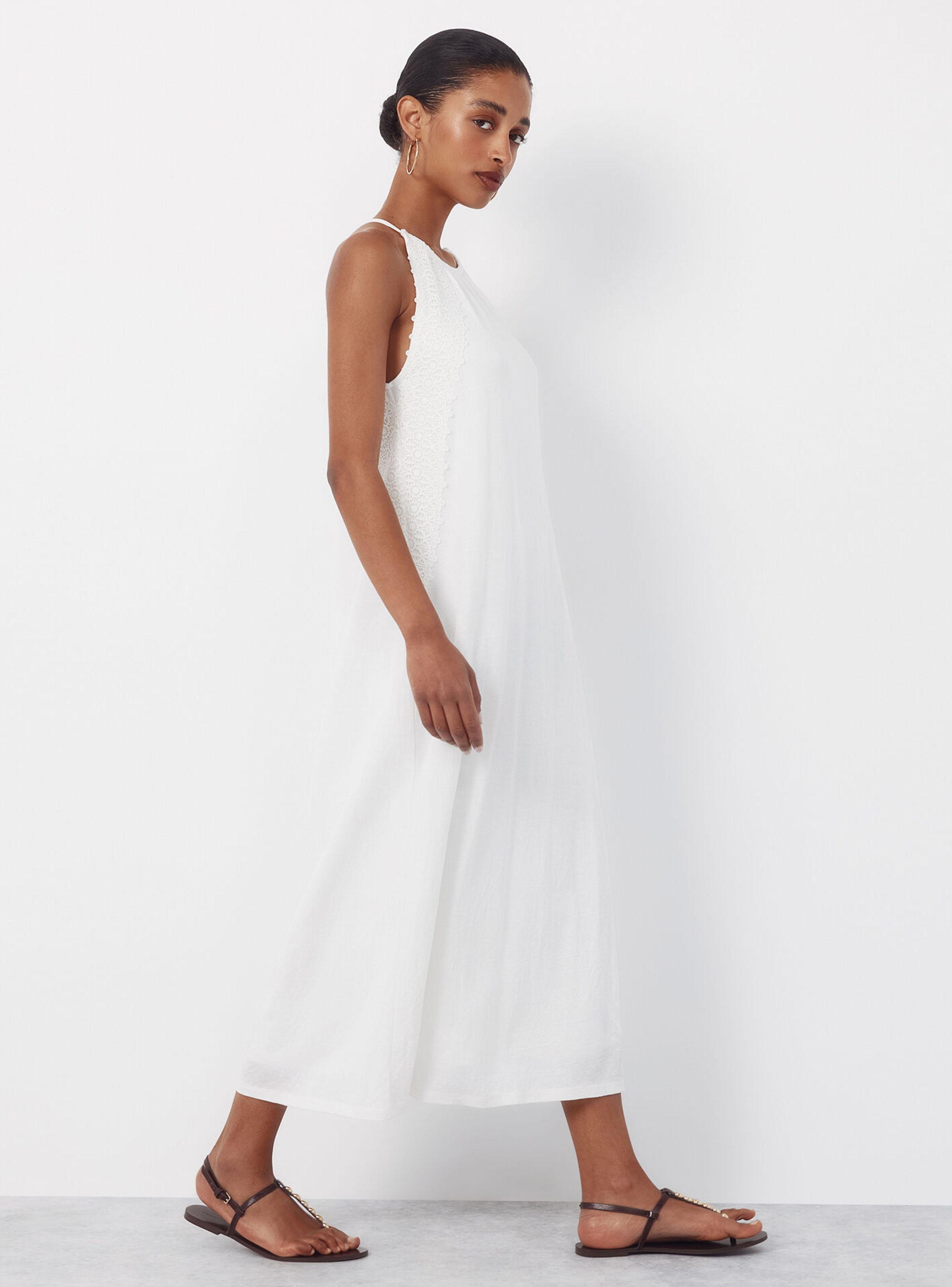 Vestido Halter Cinta Crochet Floral-2