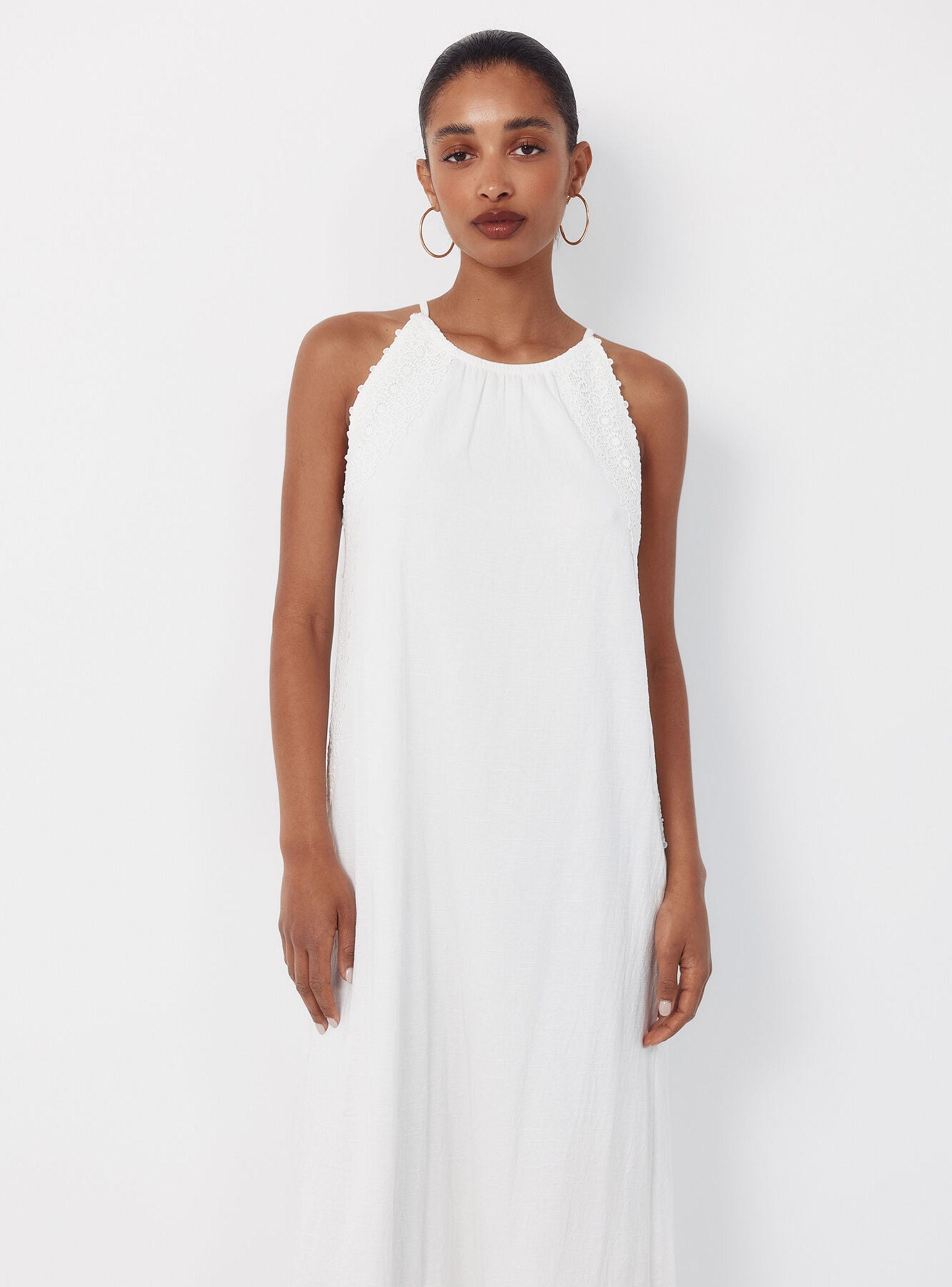 Vestido Halter Cinta Crochet Floral-3