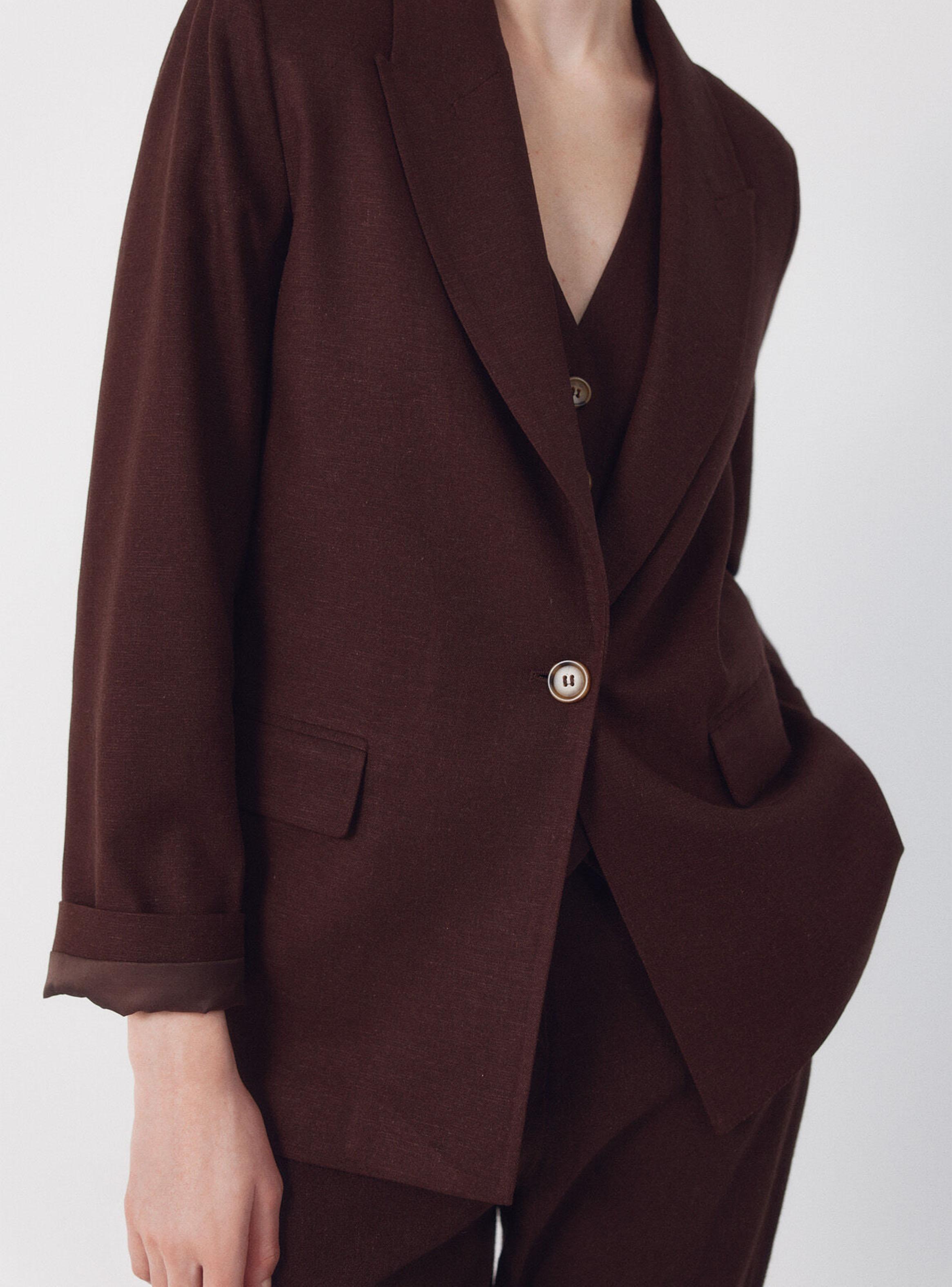 Blazer Tejido con Lino-3