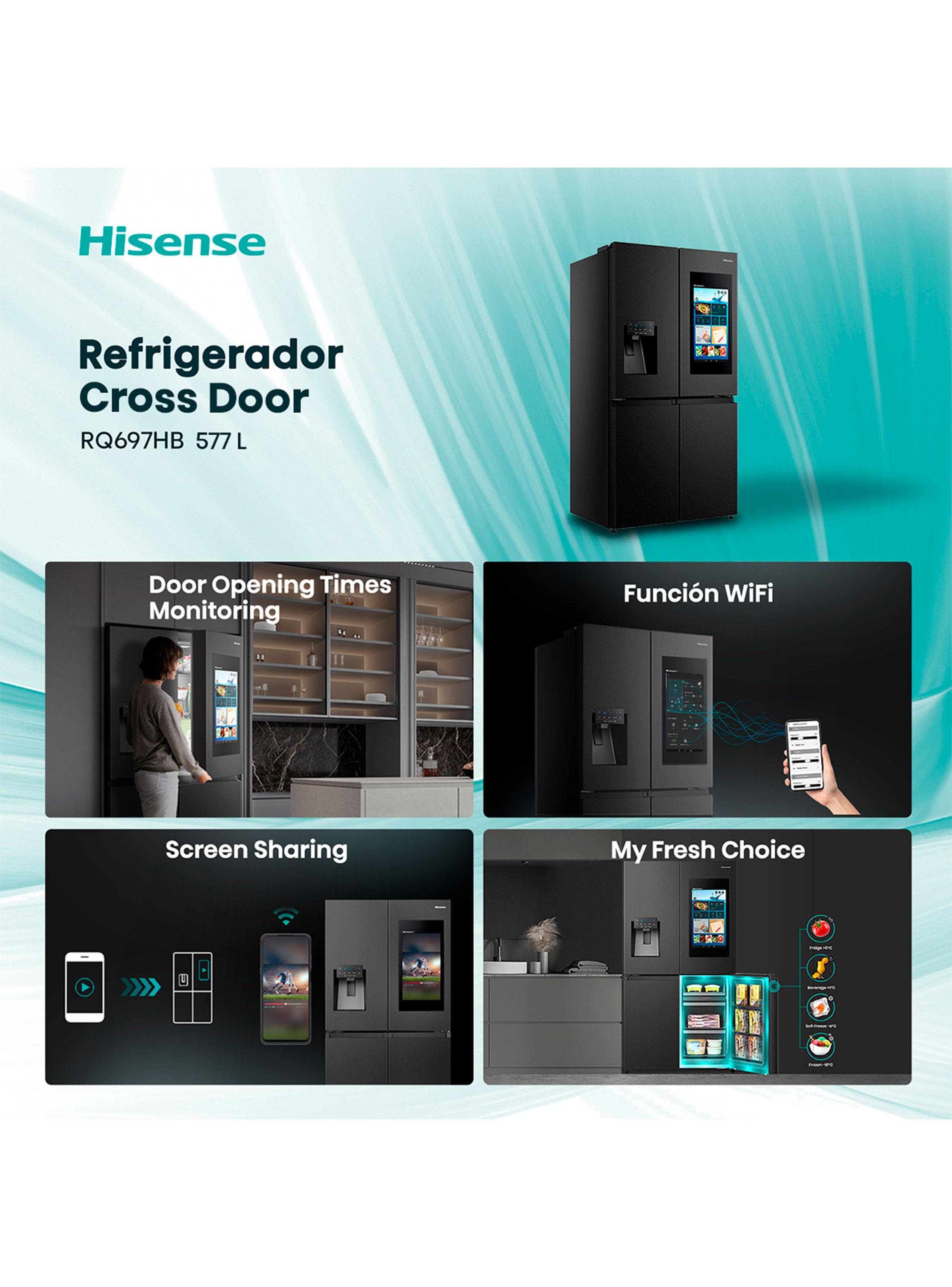 Refrigerador Cross Door No Frost 577 Litros RQ697HB Negro-3