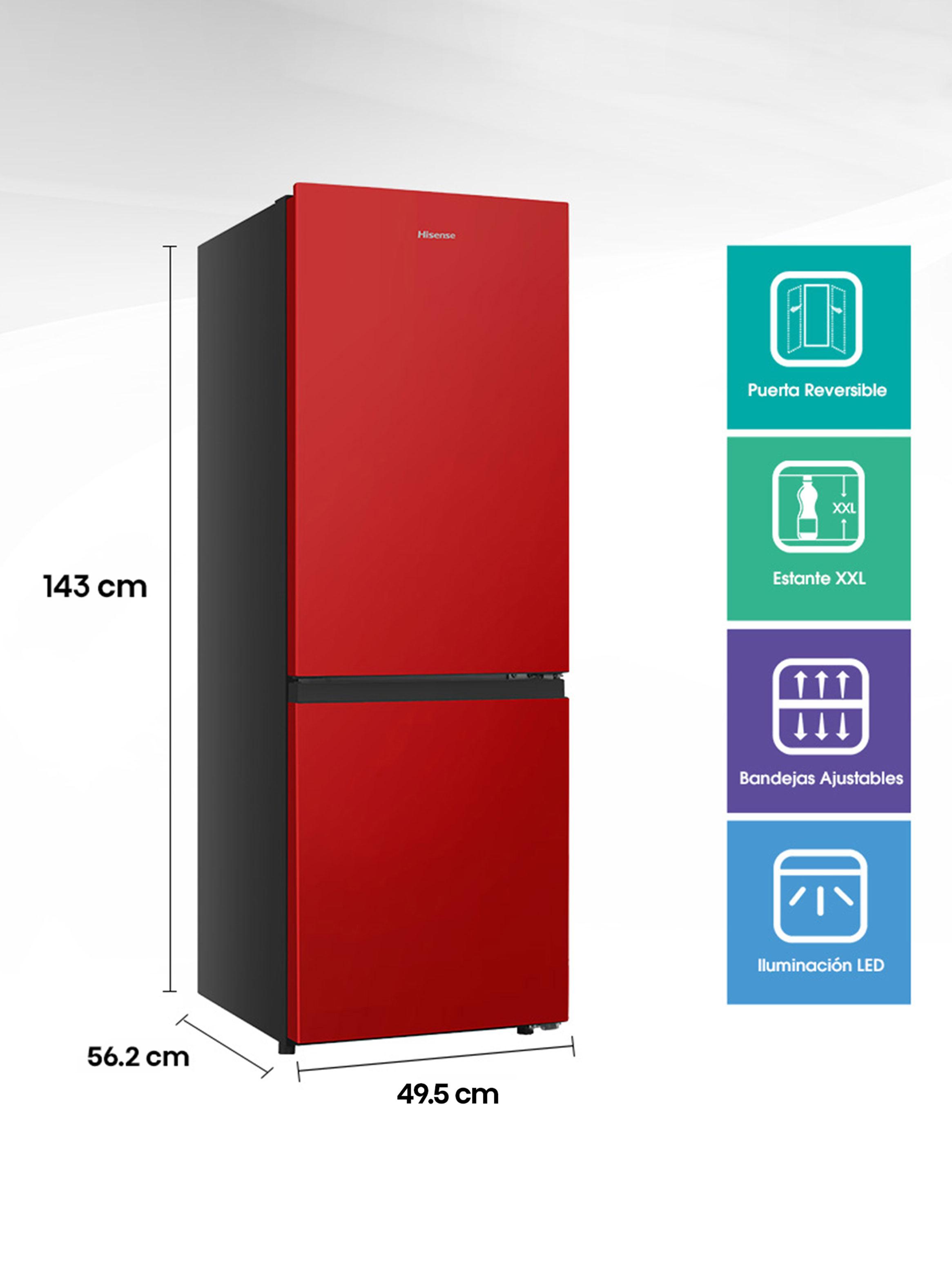 Refrigerador Bottom Freezer Frío Directo 165 Litros RB215NR Rojo-1