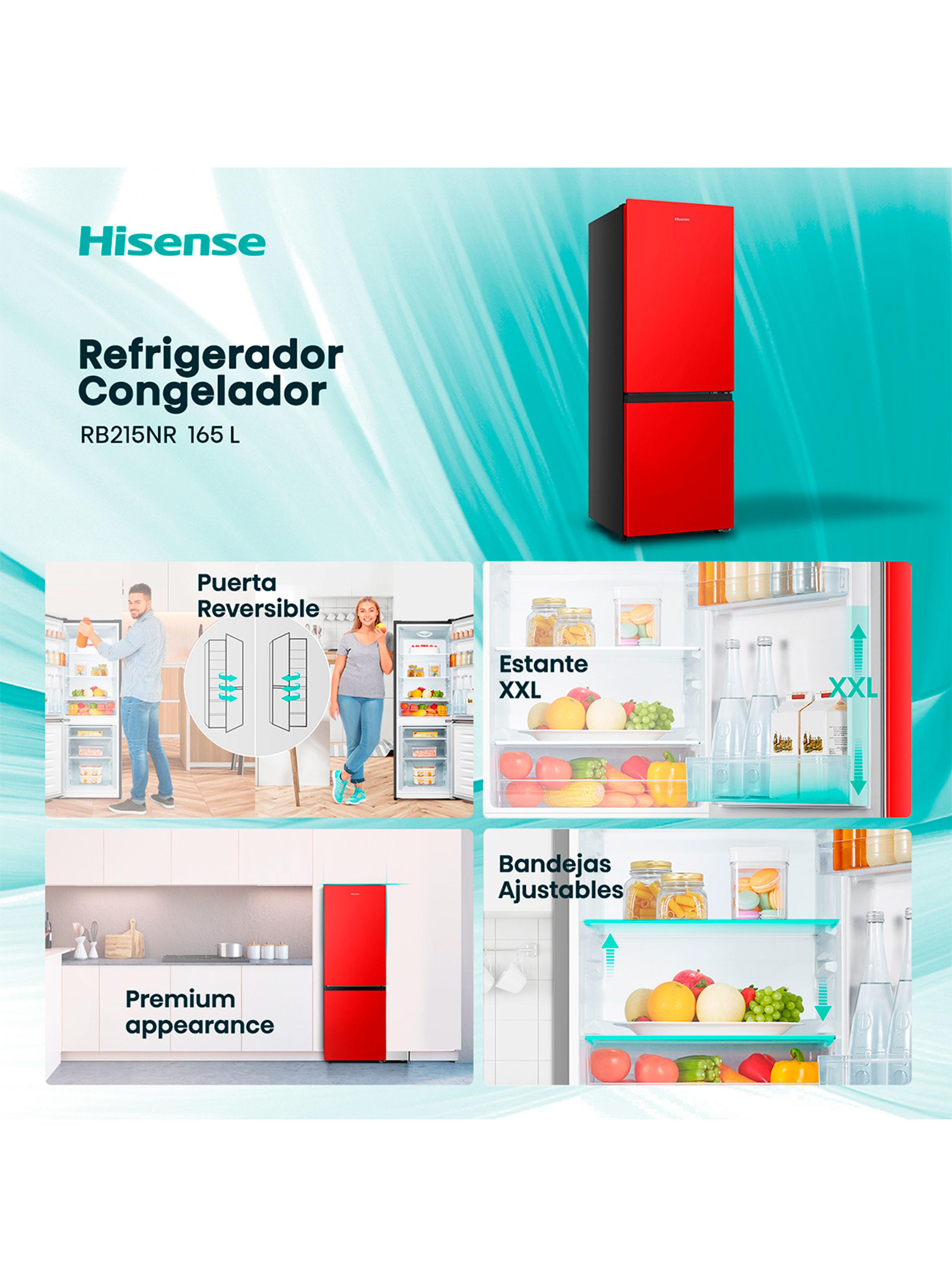 Refrigerador Bottom Freezer Frío Directo 165 Litros RB215NR Rojo-3