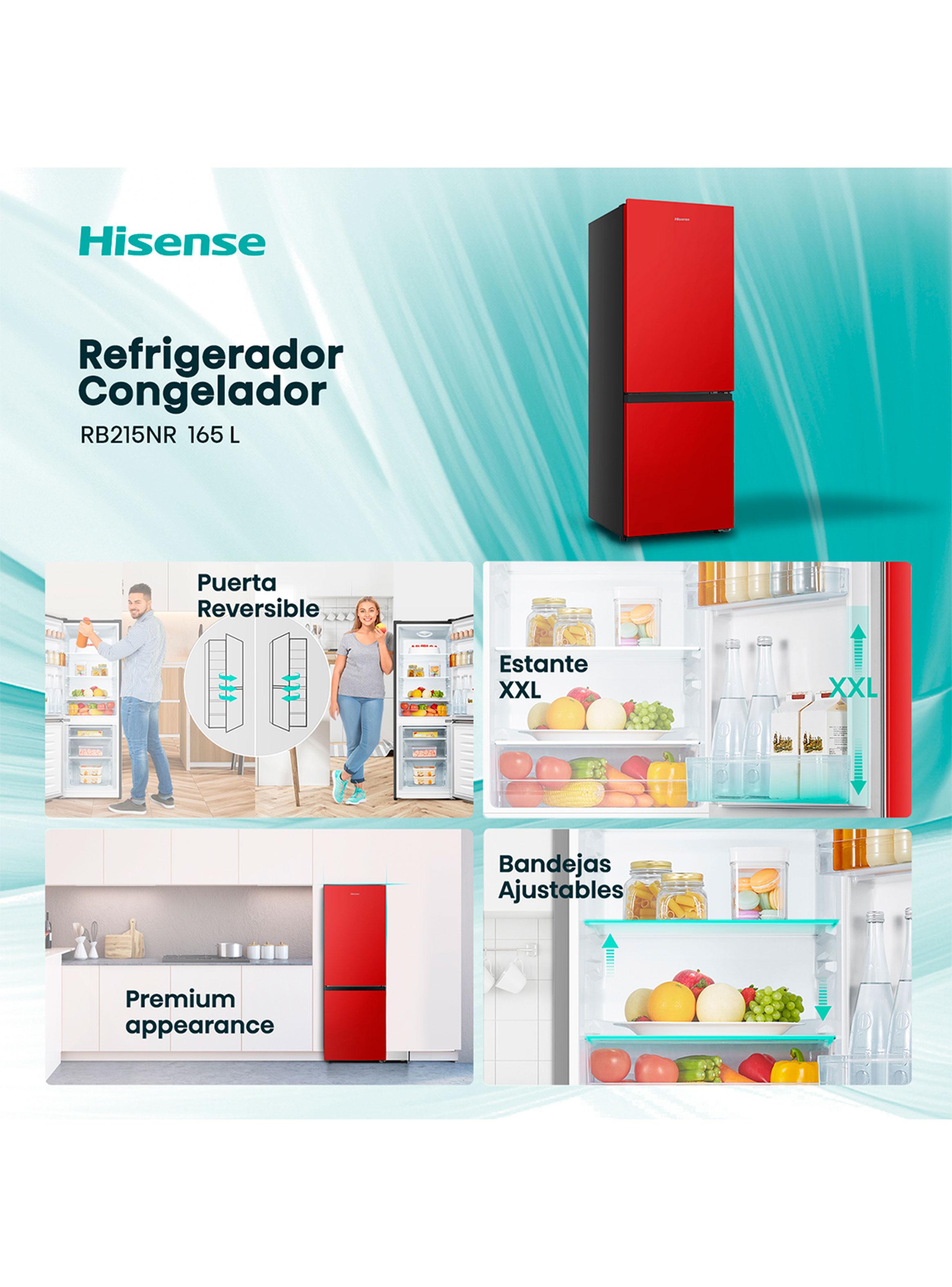 Refrigerador Bottom Freezer Frío Directo 165 Litros RB215NR Rojo-8