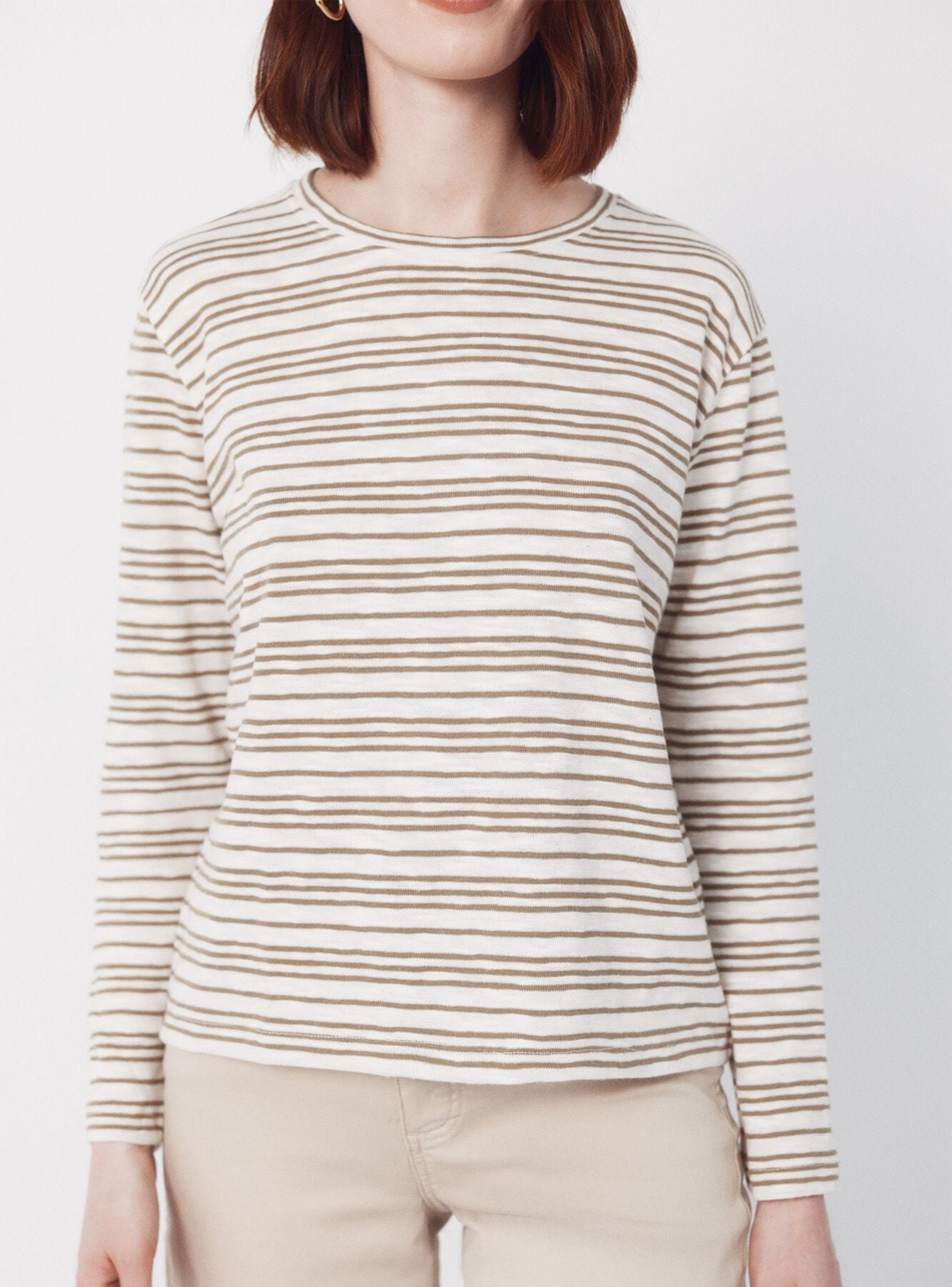Polera Efecto Lino Rayas-4