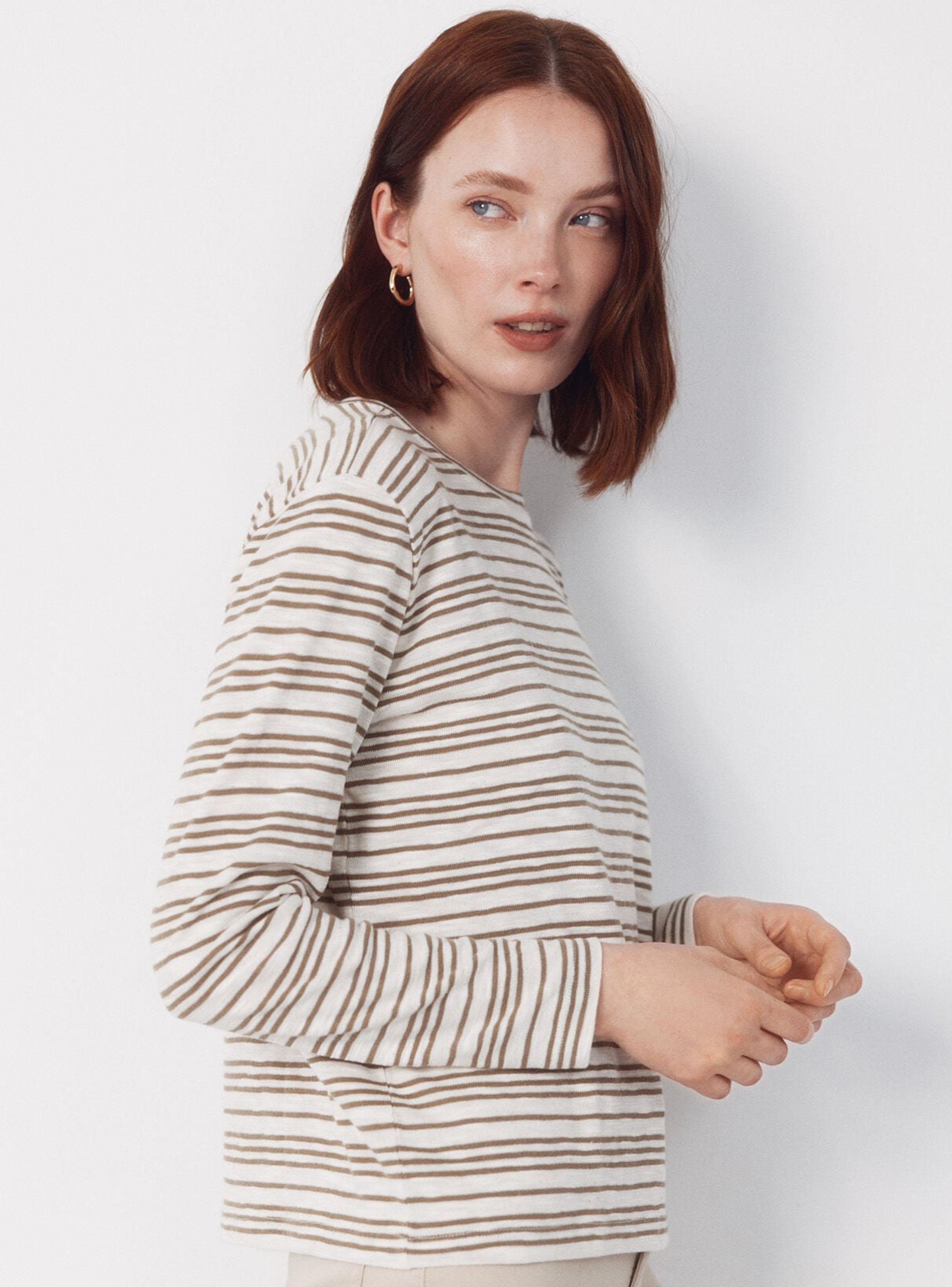 Polera Efecto Lino Rayas-2