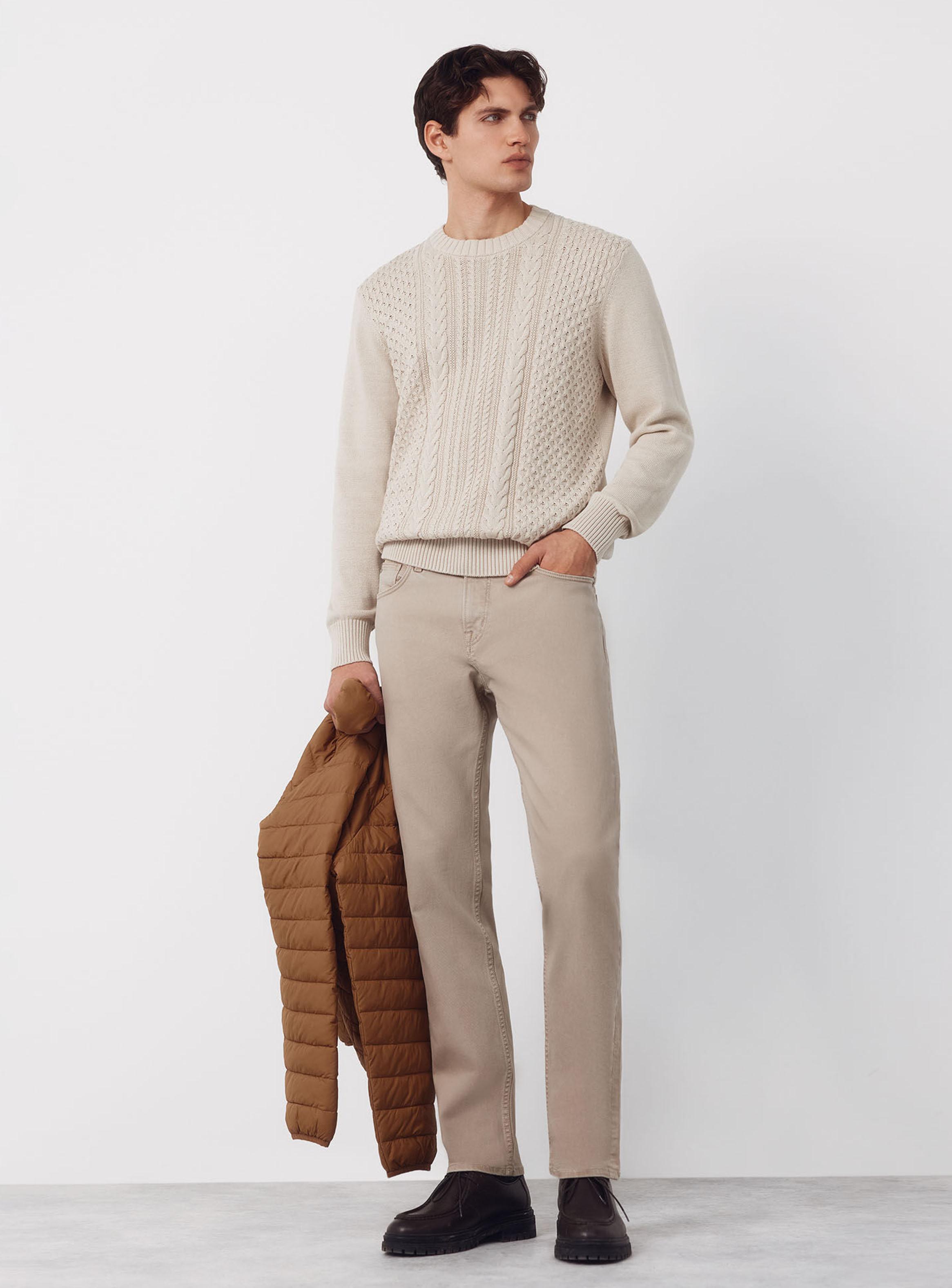 Pantalón 5 Bolsillos Color Regular Fit-4