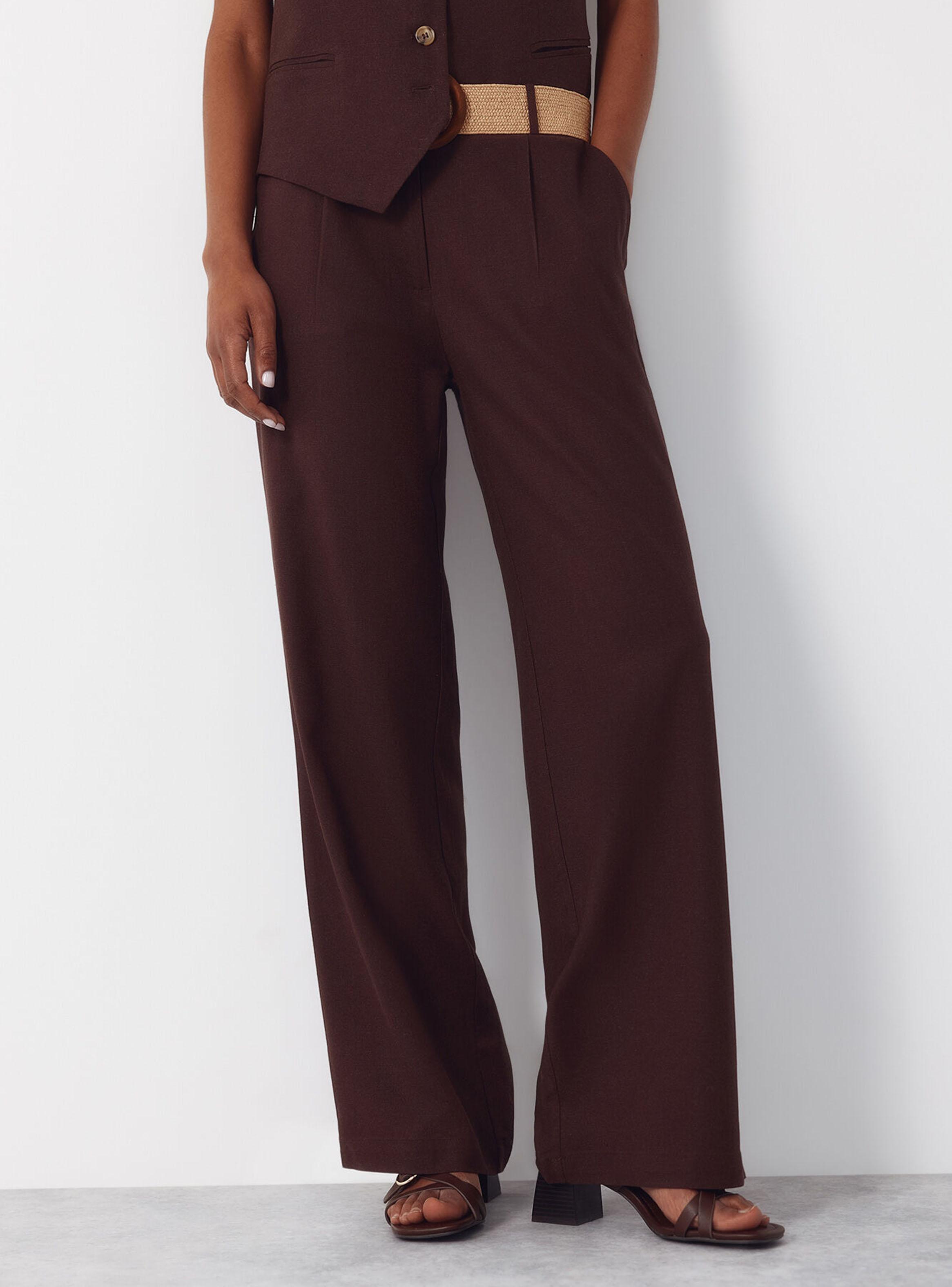 Pantalón Ancho con Lino-0