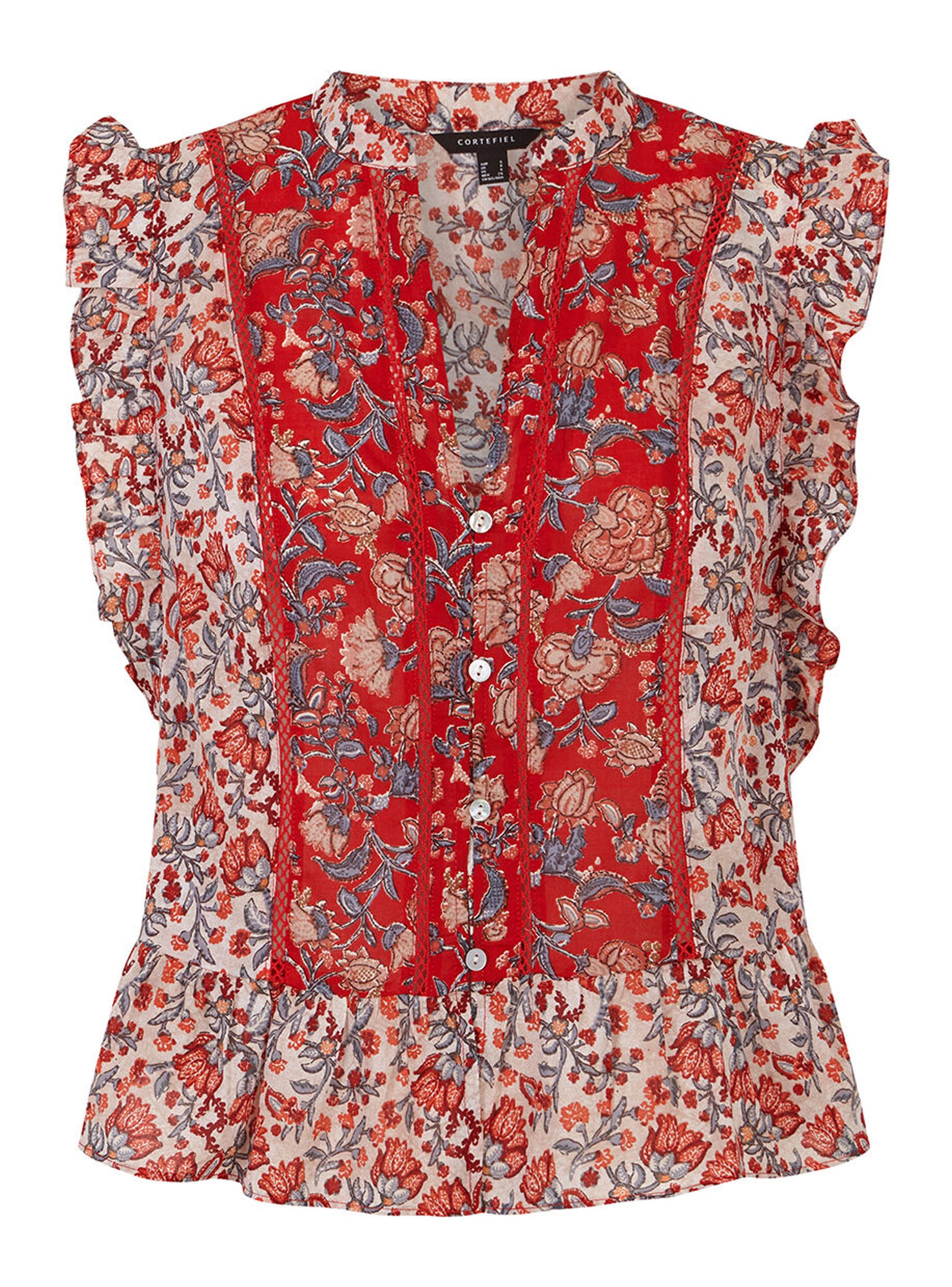 Blusa Volante Cuello Mao-3