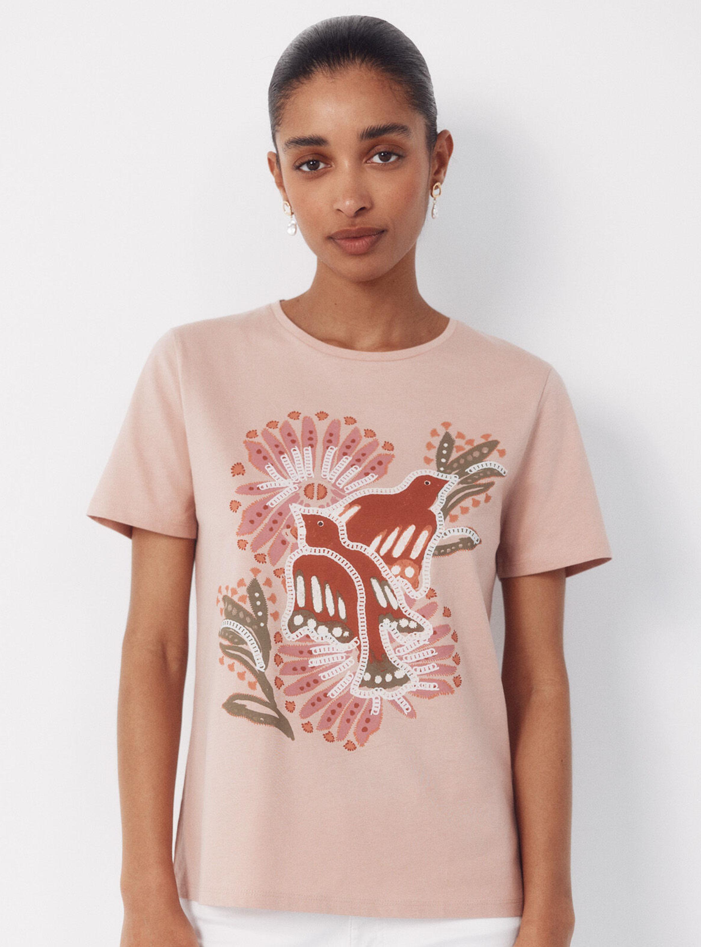 Polera Estampada Silueta Recta-0