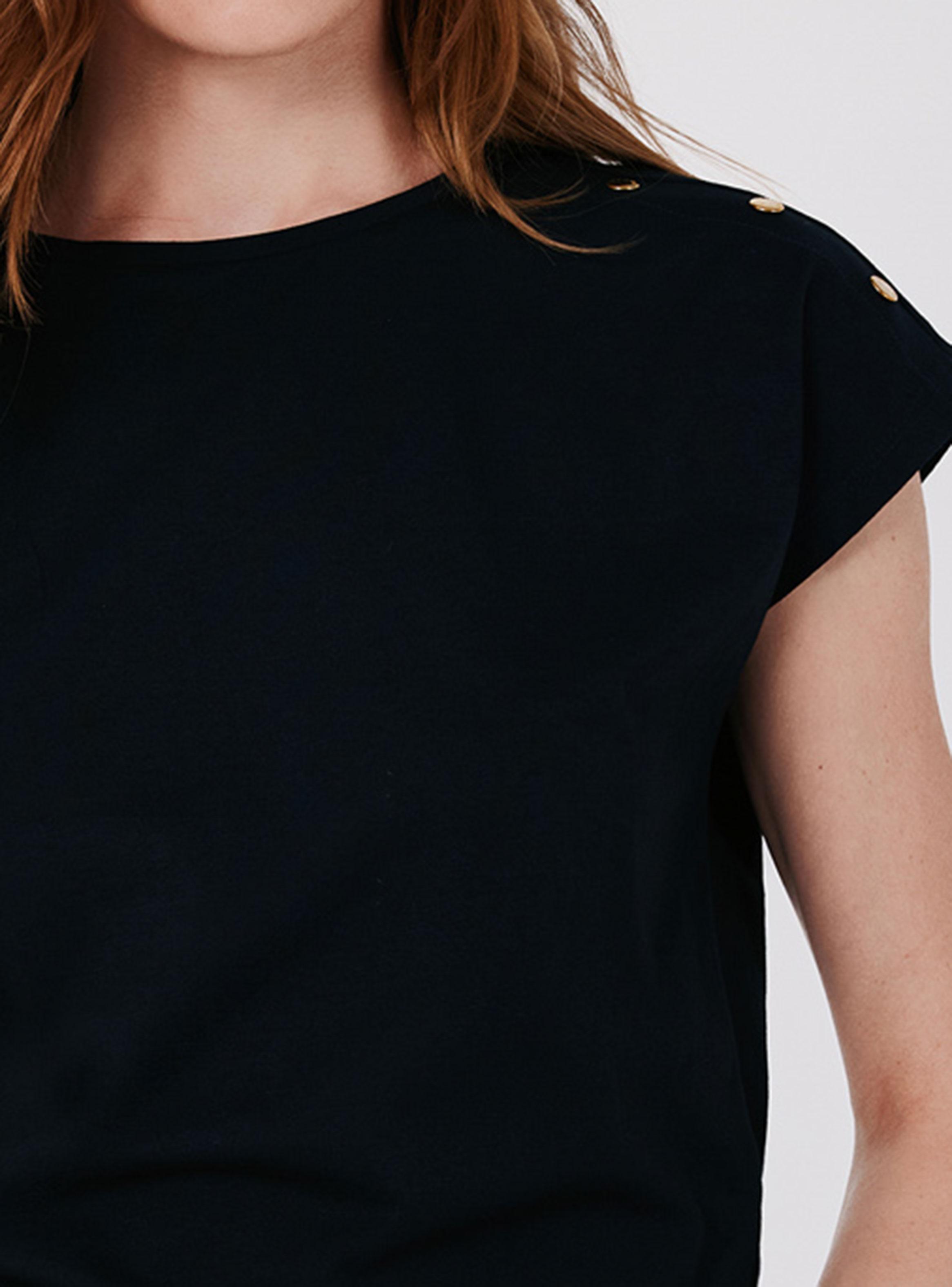 Polera Básica Botones Dorados-2