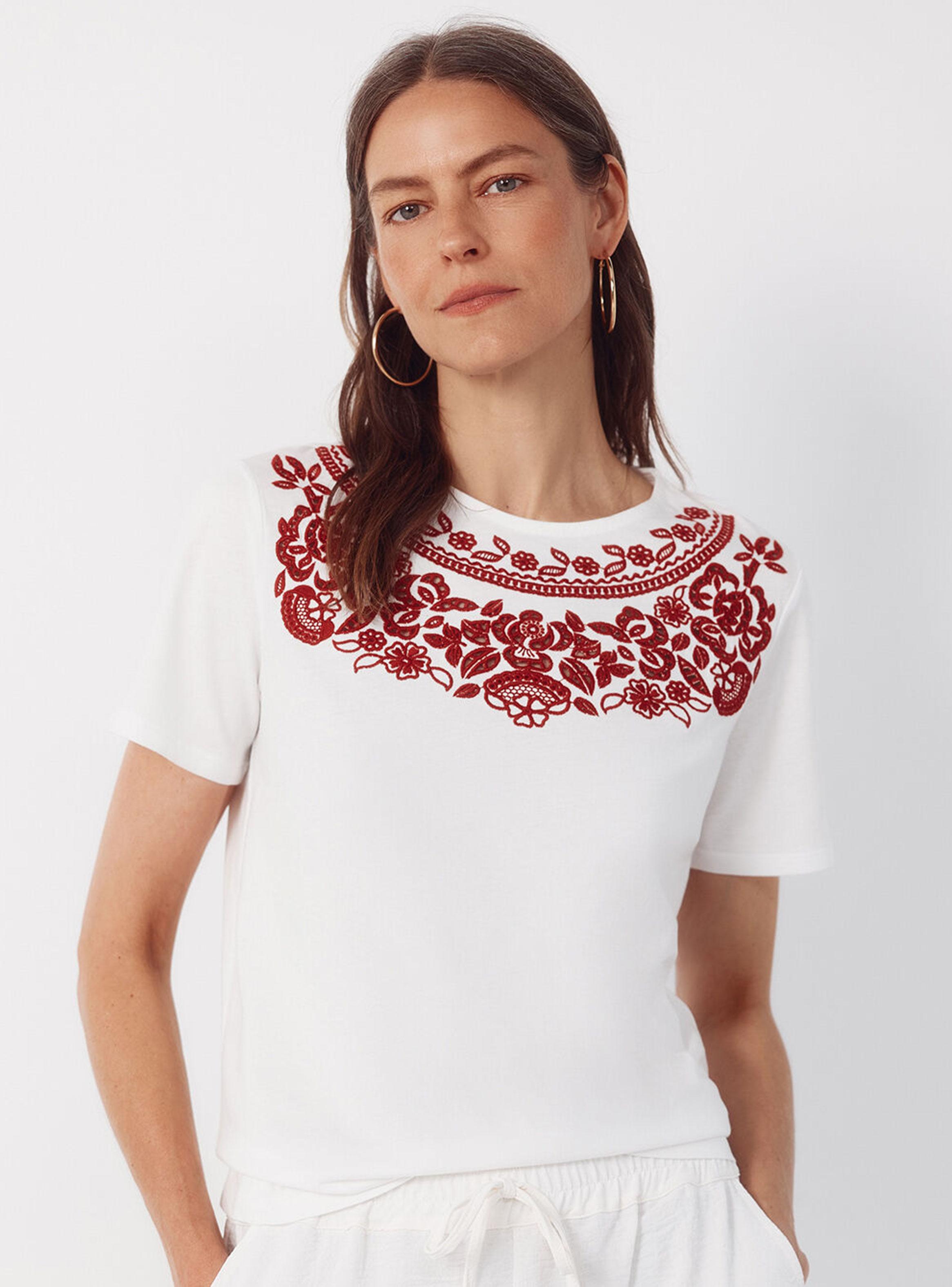 Polera Estampada Frontal Flor-0
