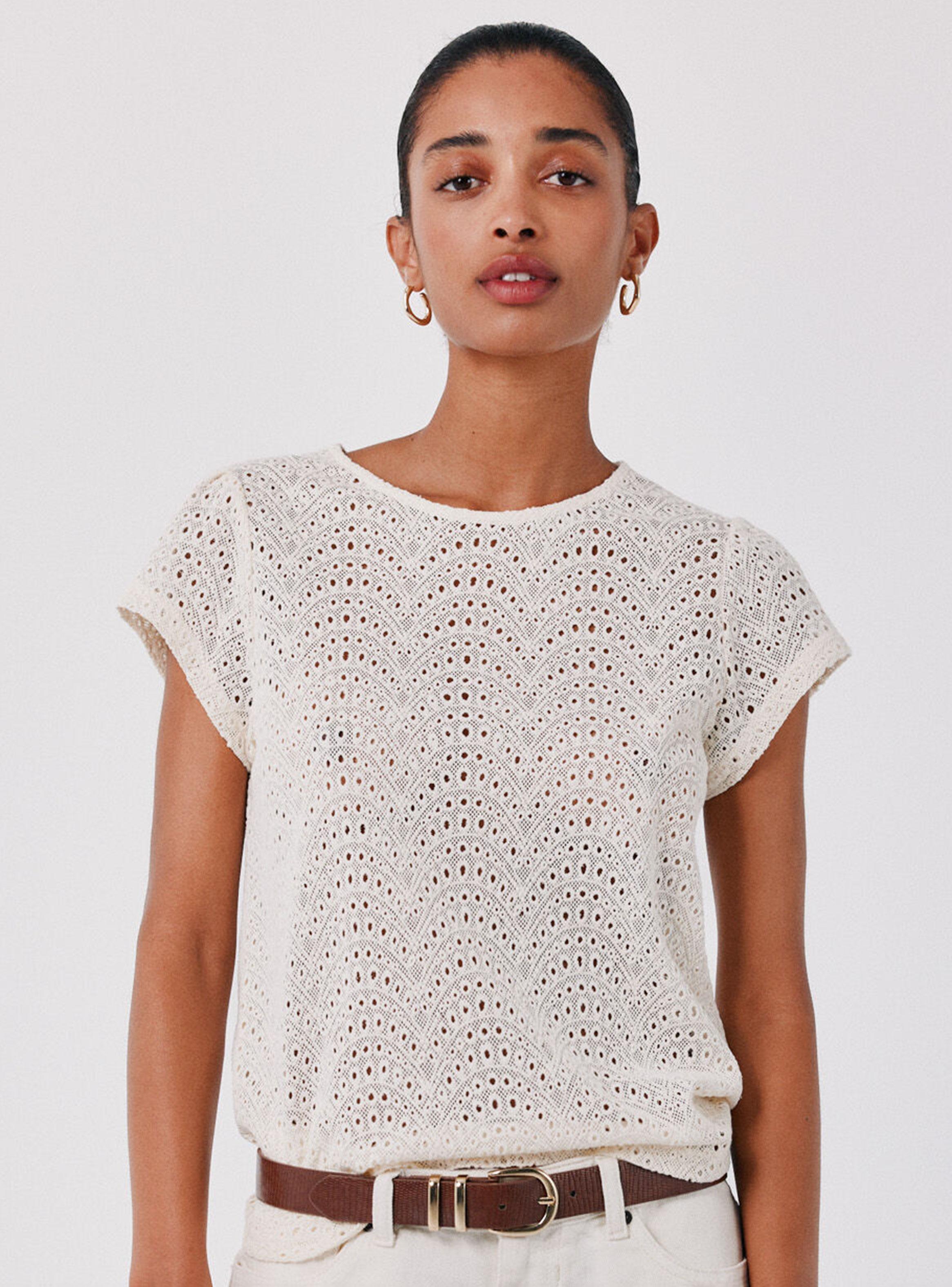 Polera Crochet Bordado-0