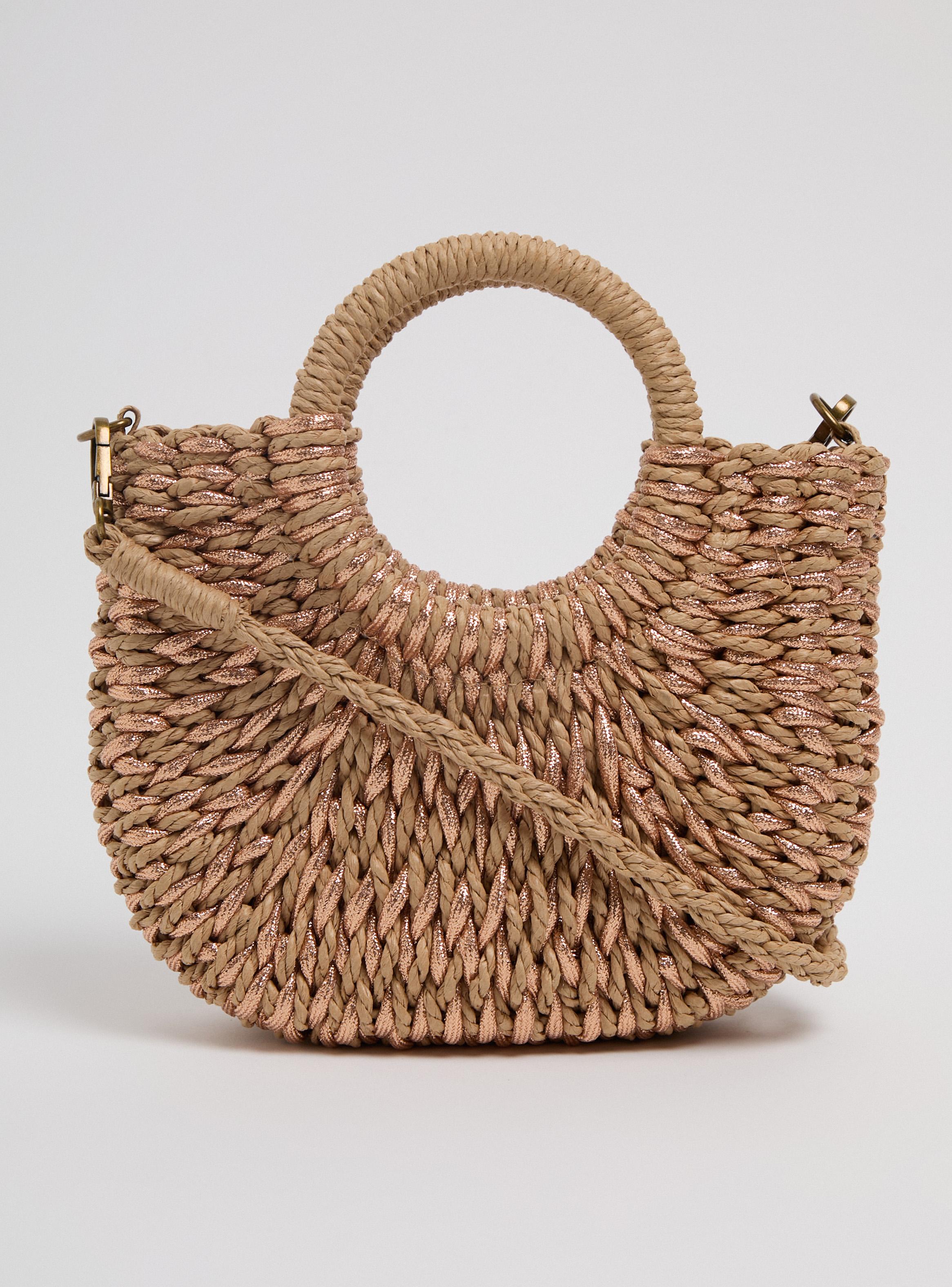 Cartera de Hombro Papel Raffia y Lurex Doble Uso-0