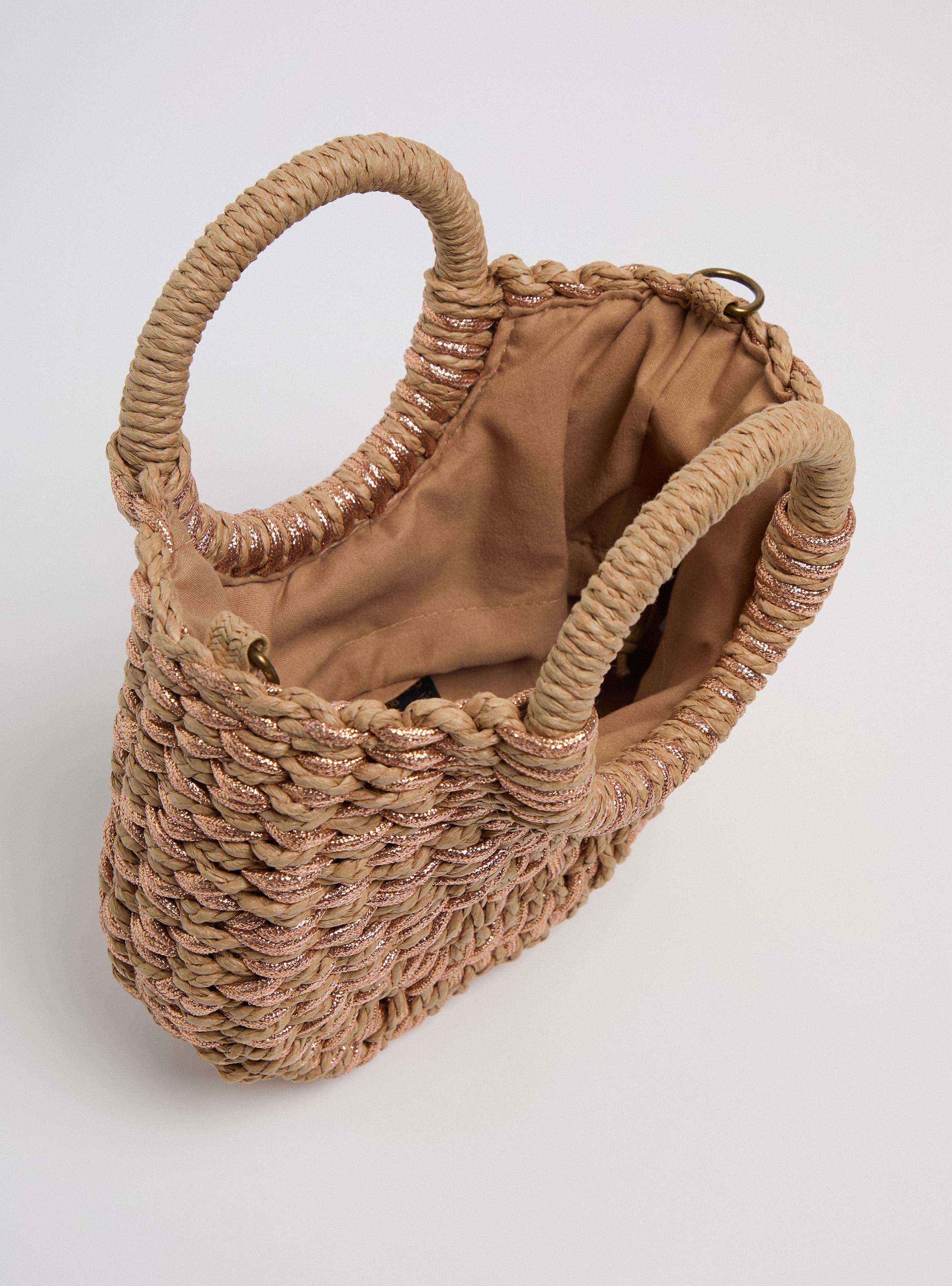Cartera de Hombro Papel Raffia y Lurex Doble Uso-3