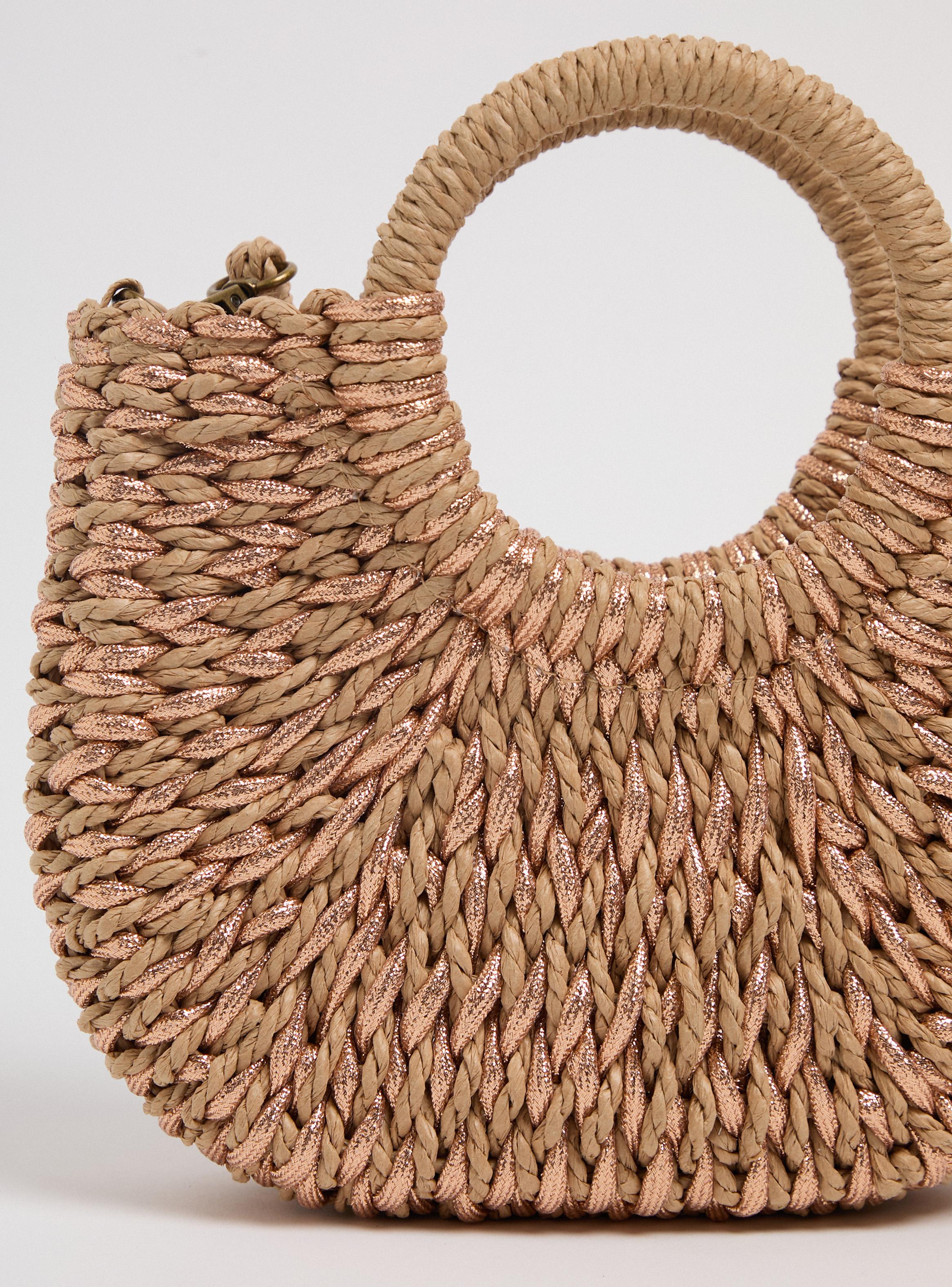 Cartera de Hombro Papel Raffia y Lurex Doble Uso-4