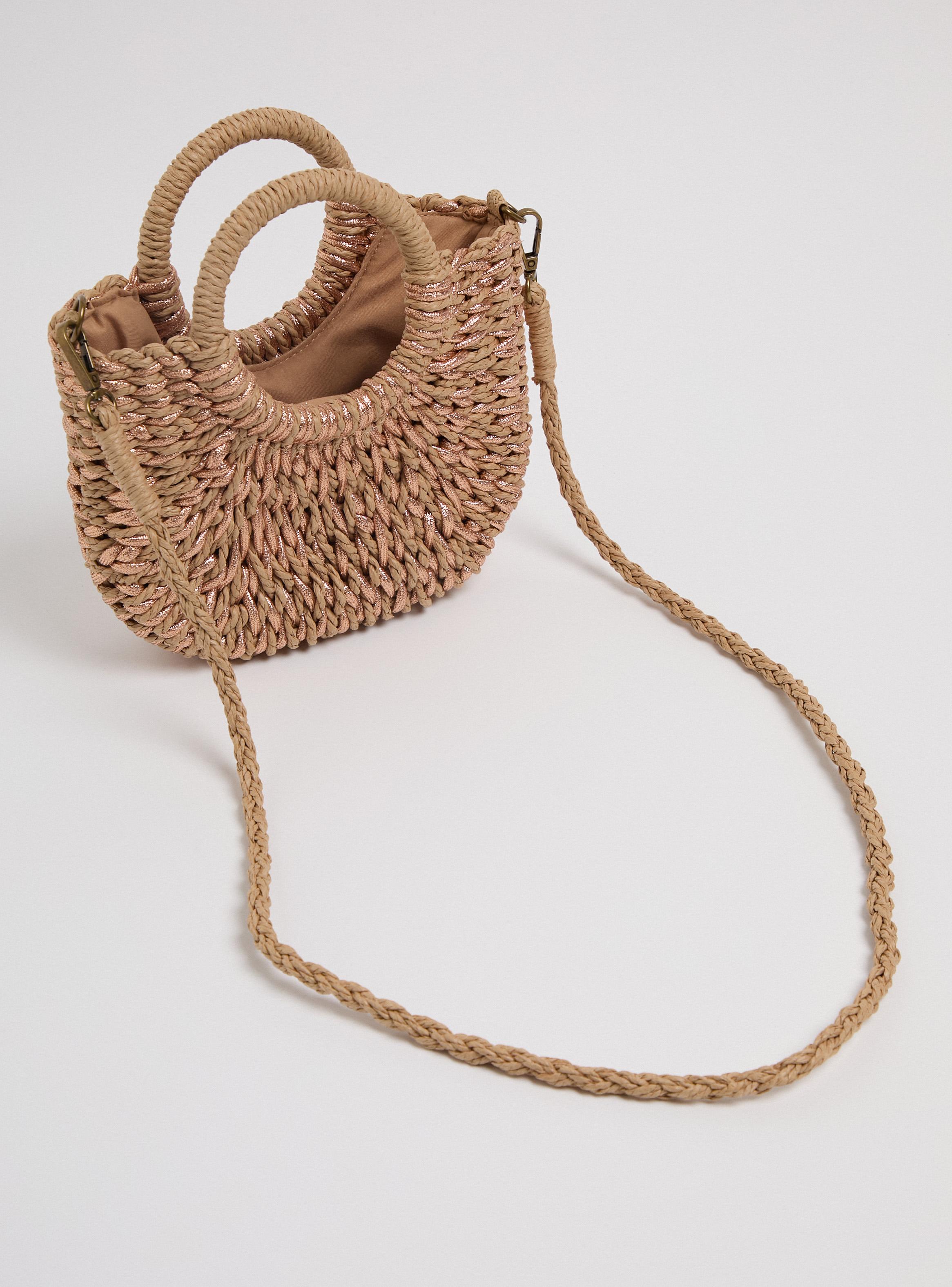 Cartera de Hombro Papel Raffia y Lurex Doble Uso-2