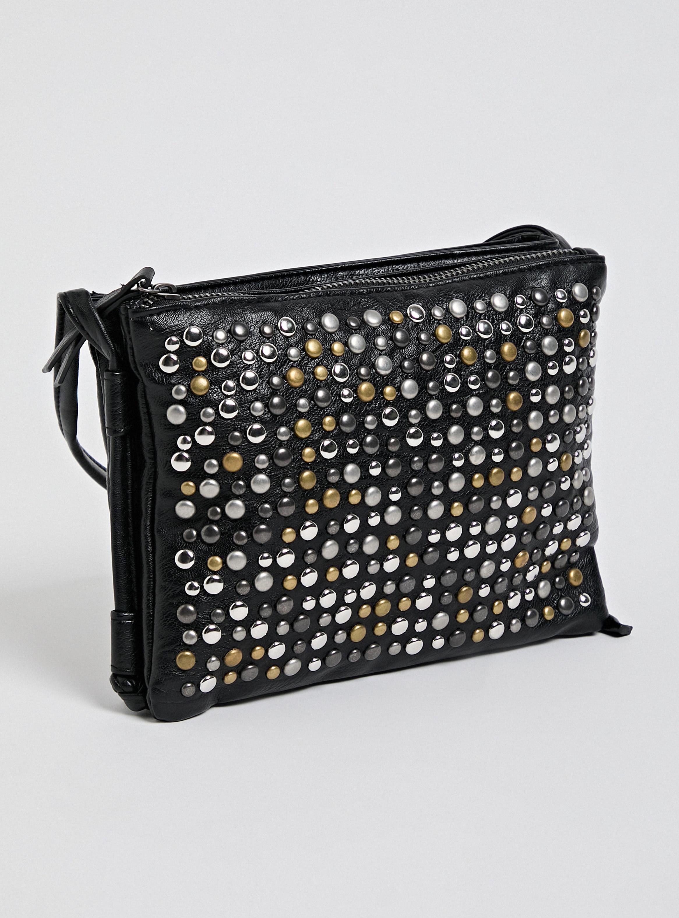Cartera de Hombro Crossbody con Tachas Ecocuero-3