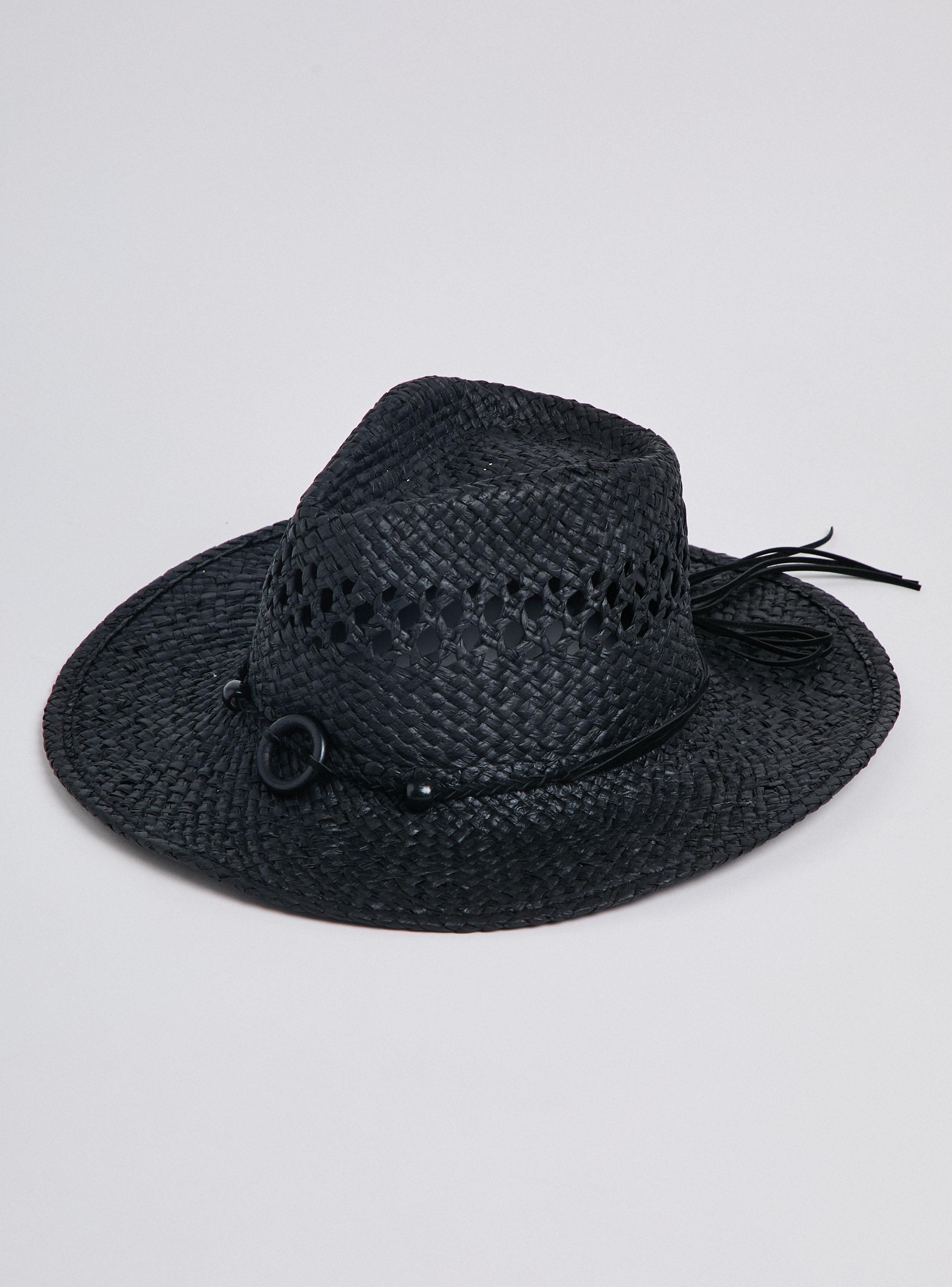 Sombrero Estilo Vaquero con Cuentas Decorativas-1