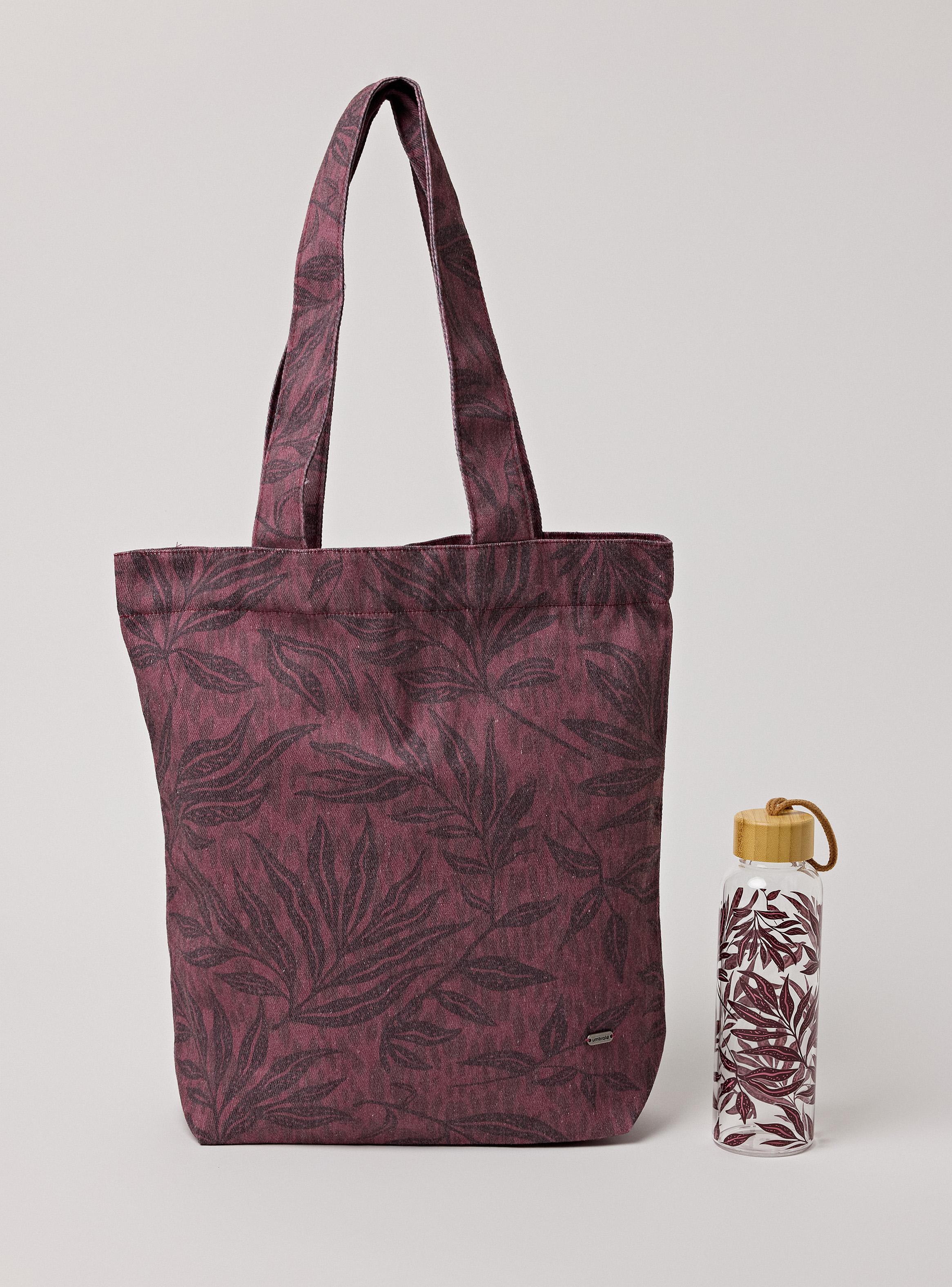 Set Bolso de Playa con Botella de Vidrio-0