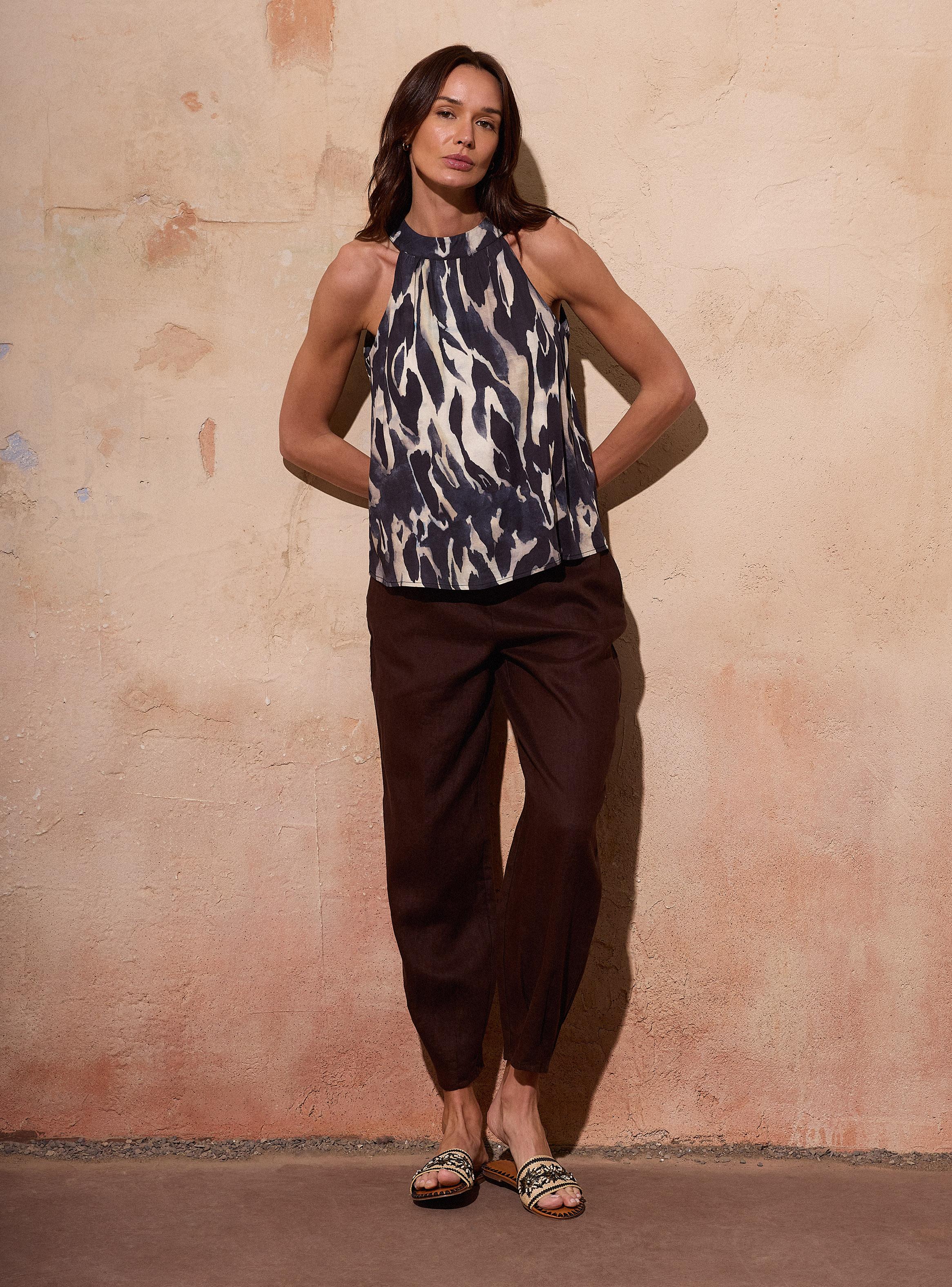 Blusa Satinada Cuello Halter-4
