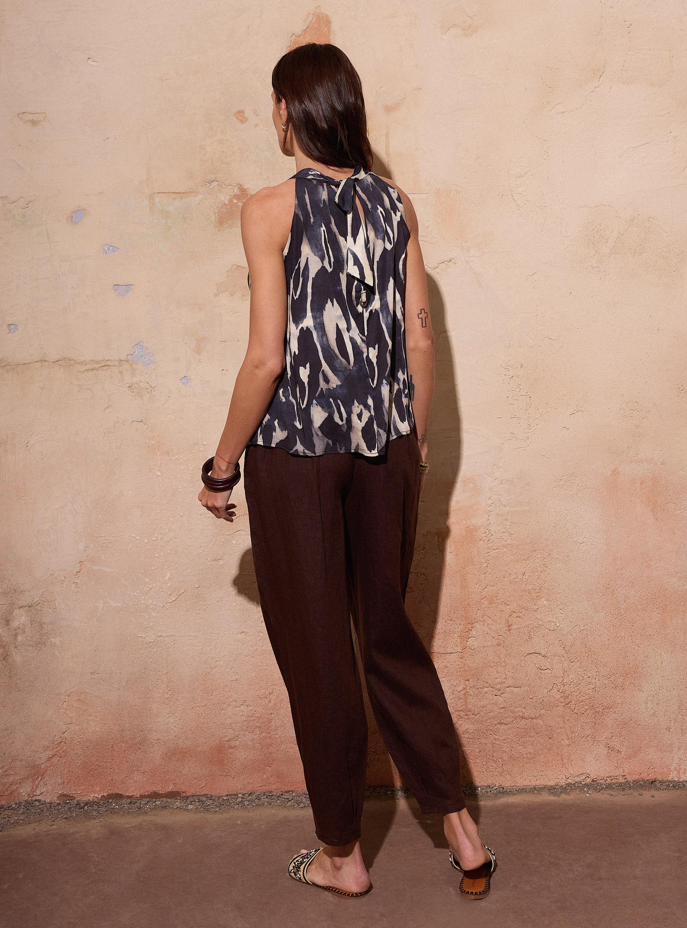 Blusa Satinada Cuello Halter-5